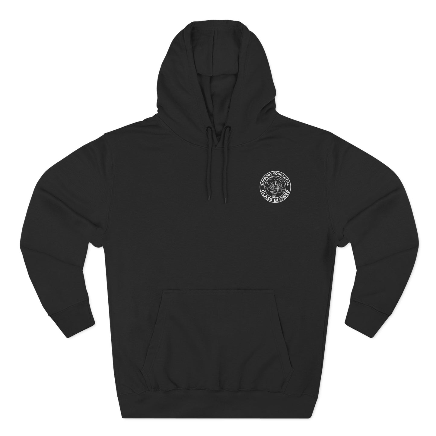 Orange Rose Circle Artwork Hoodie | Floral Back Print