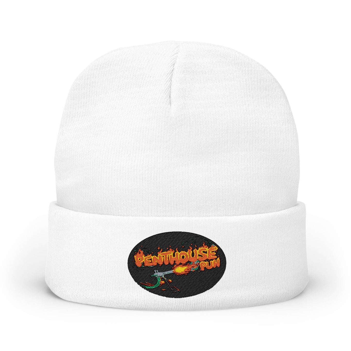 Embroidered Flame Logo Beanie