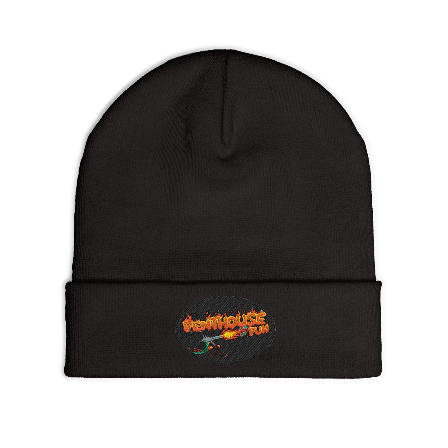 Embroidered Flame Logo Beanie
