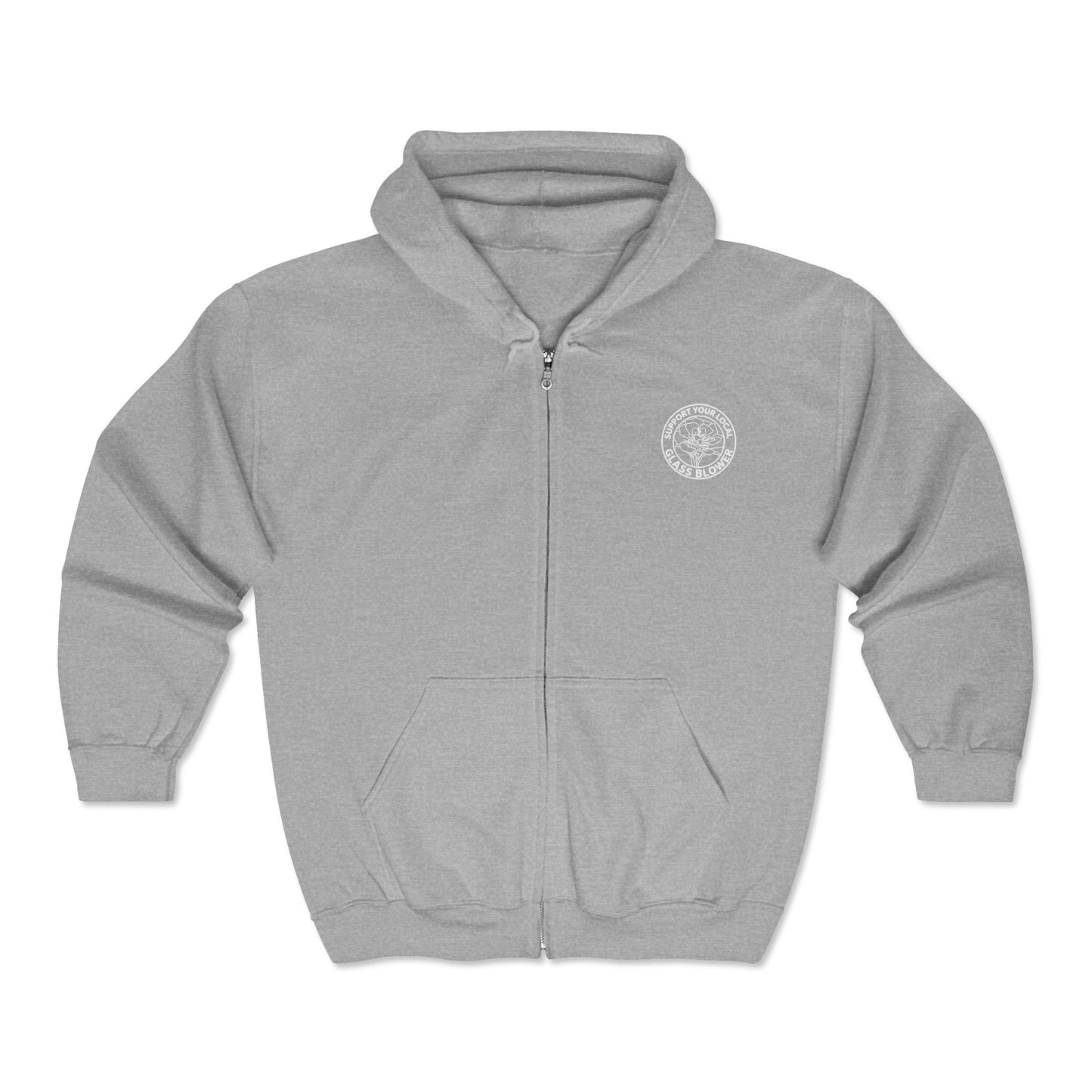 Peach Rose Circle Print Hoodie | Zip-Up Sweatshirt