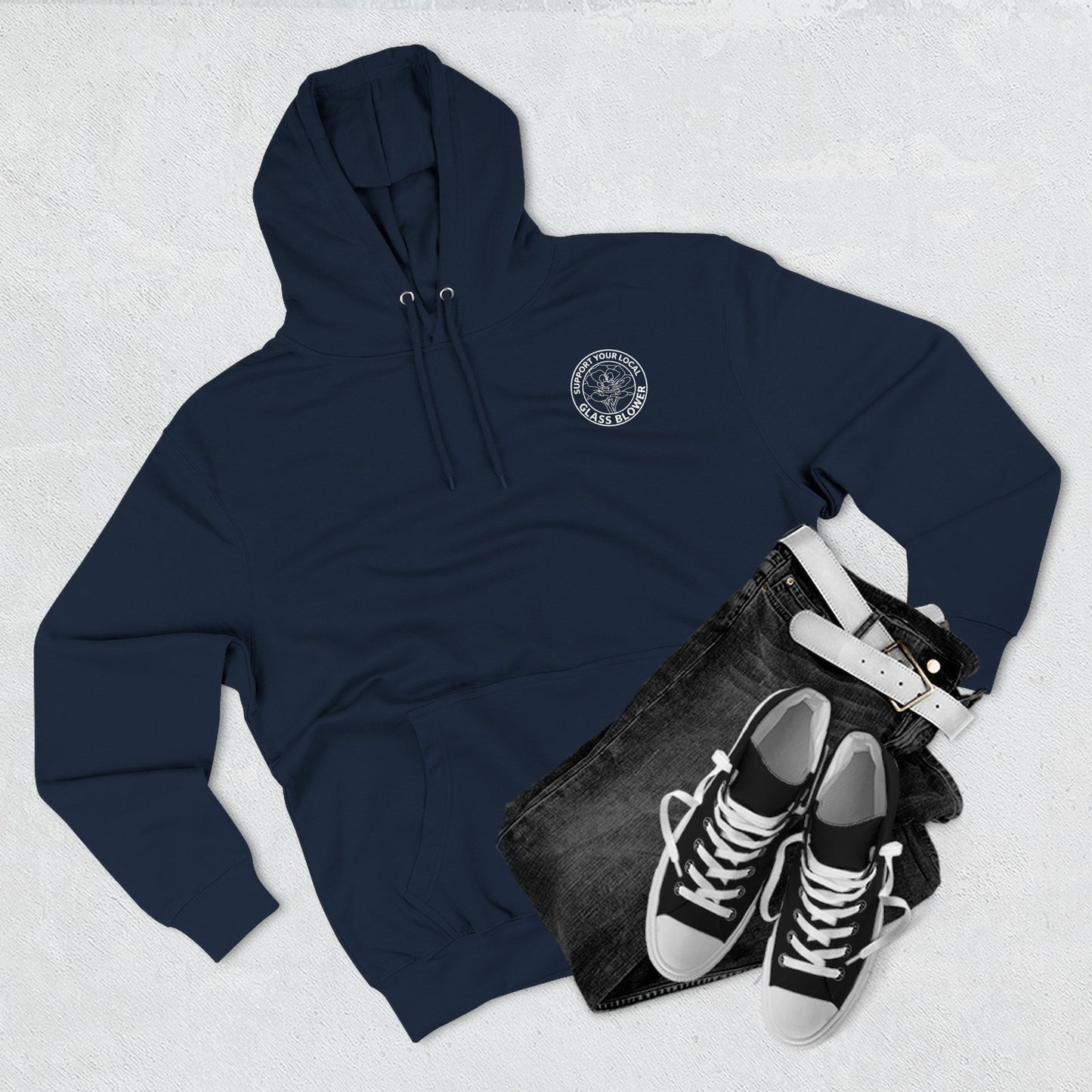 Orange Rose Circle Artwork Hoodie | Floral Back Print