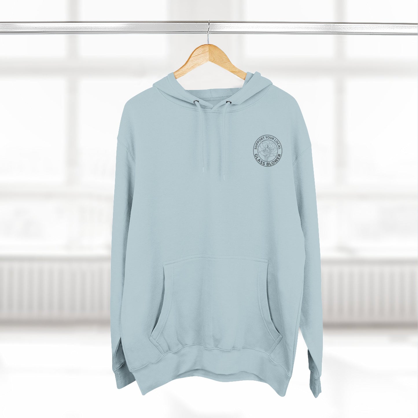 Orange Rose Circle Artwork Hoodie | Floral Back Print