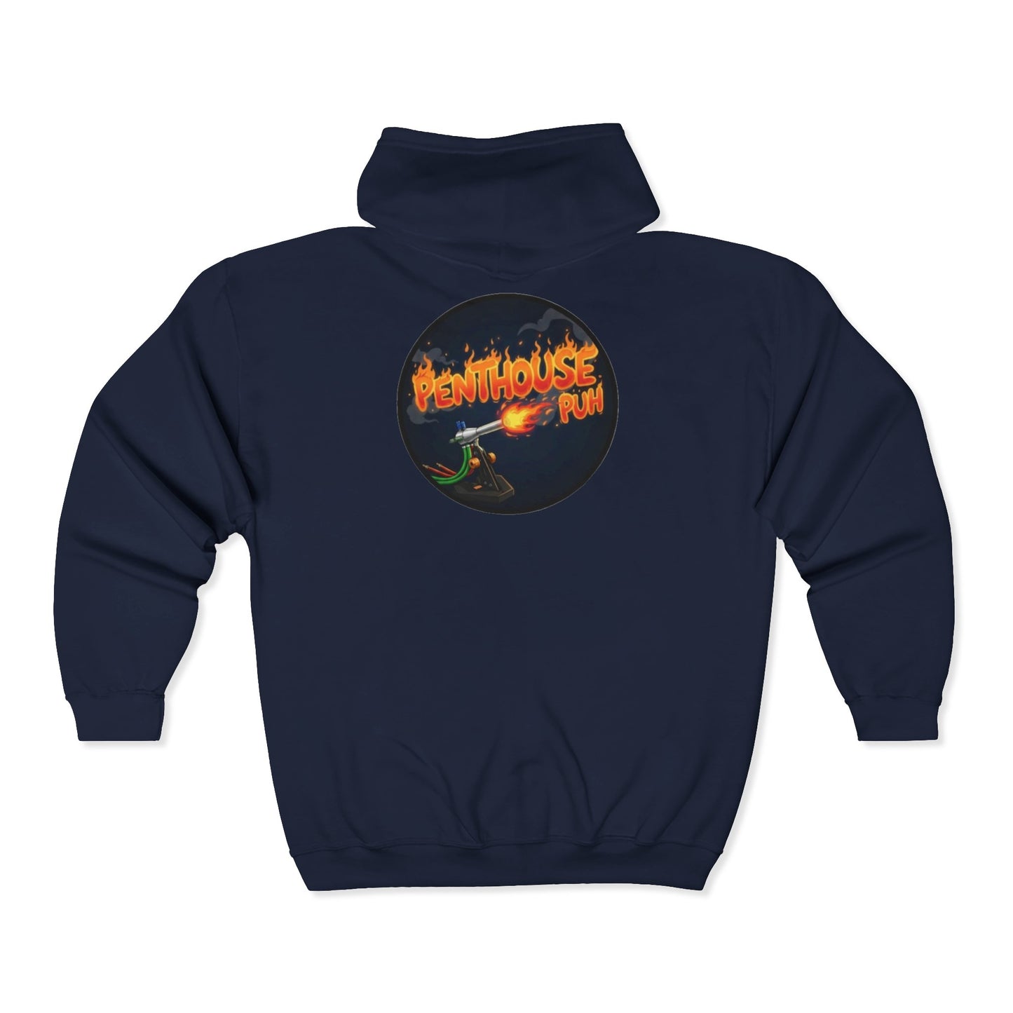Penthouse Puh Flame Logo Hoodie | Zip-Up Sweatshirt