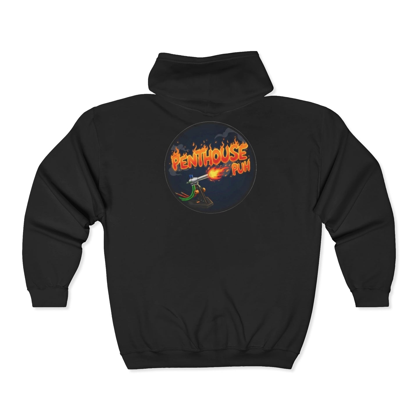 Penthouse Puh Flame Logo Hoodie | Zip-Up Sweatshirt