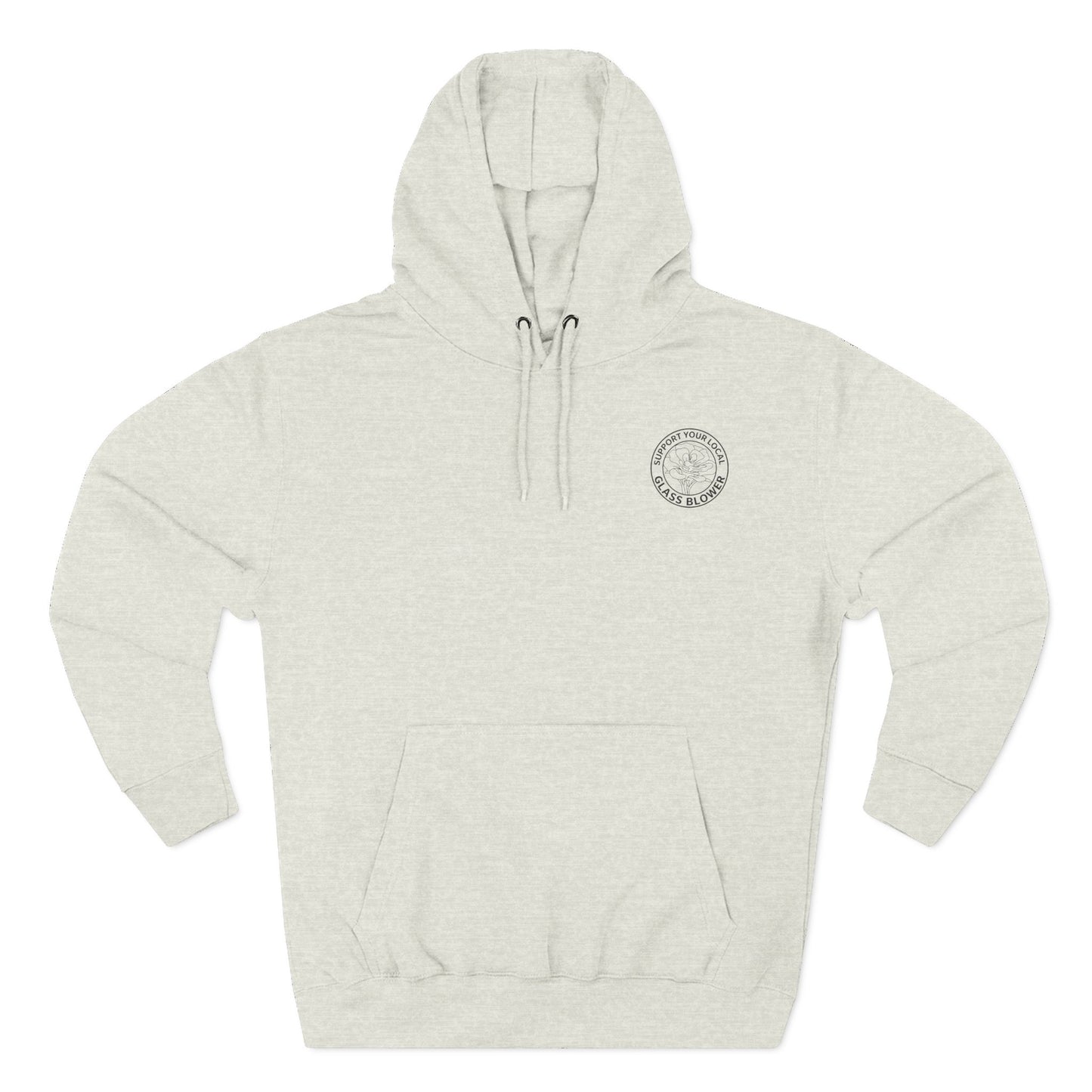 Orange Rose Circle Artwork Hoodie | Floral Back Print