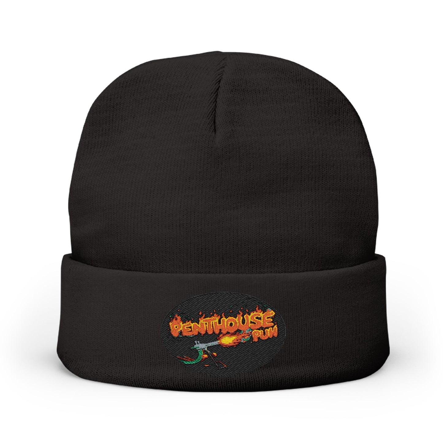 Embroidered Flame Logo Beanie