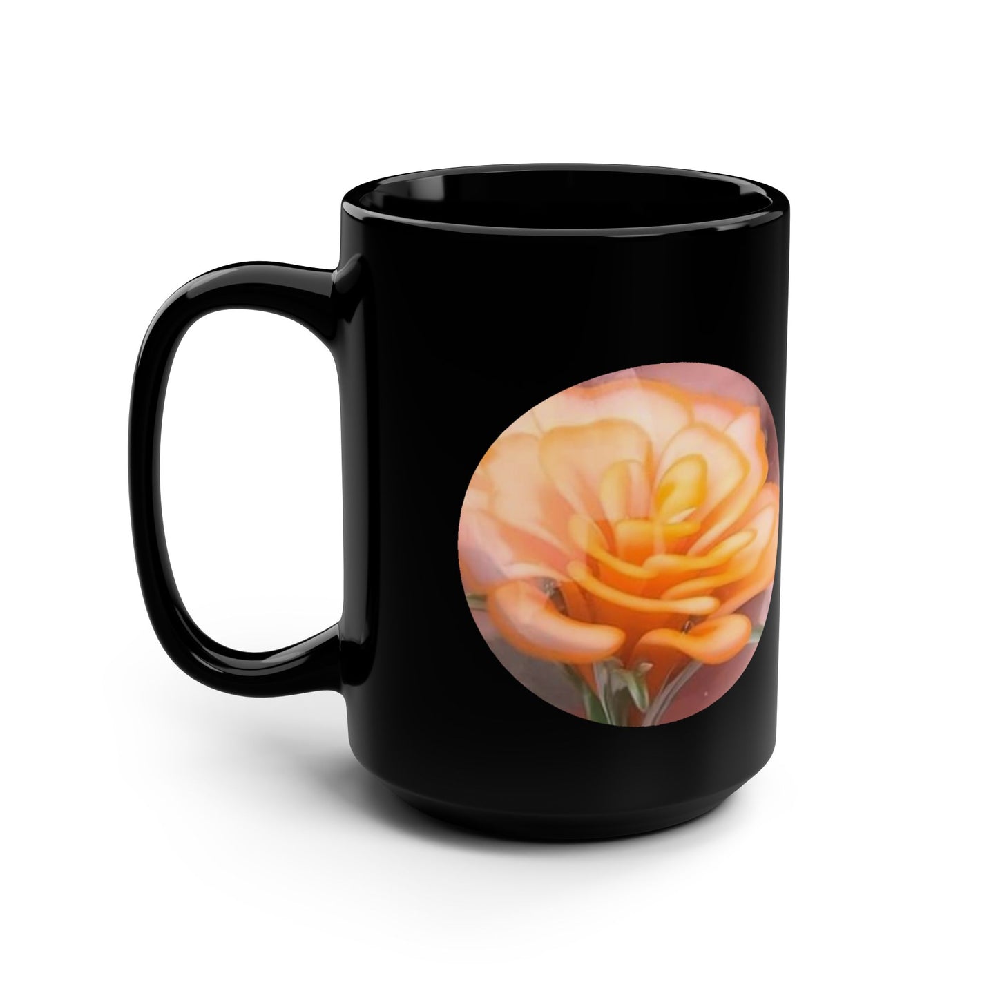 Black 15oz Mug — 'Penthouse Puh' Flame-Thrower Graphic Coffee Cup
