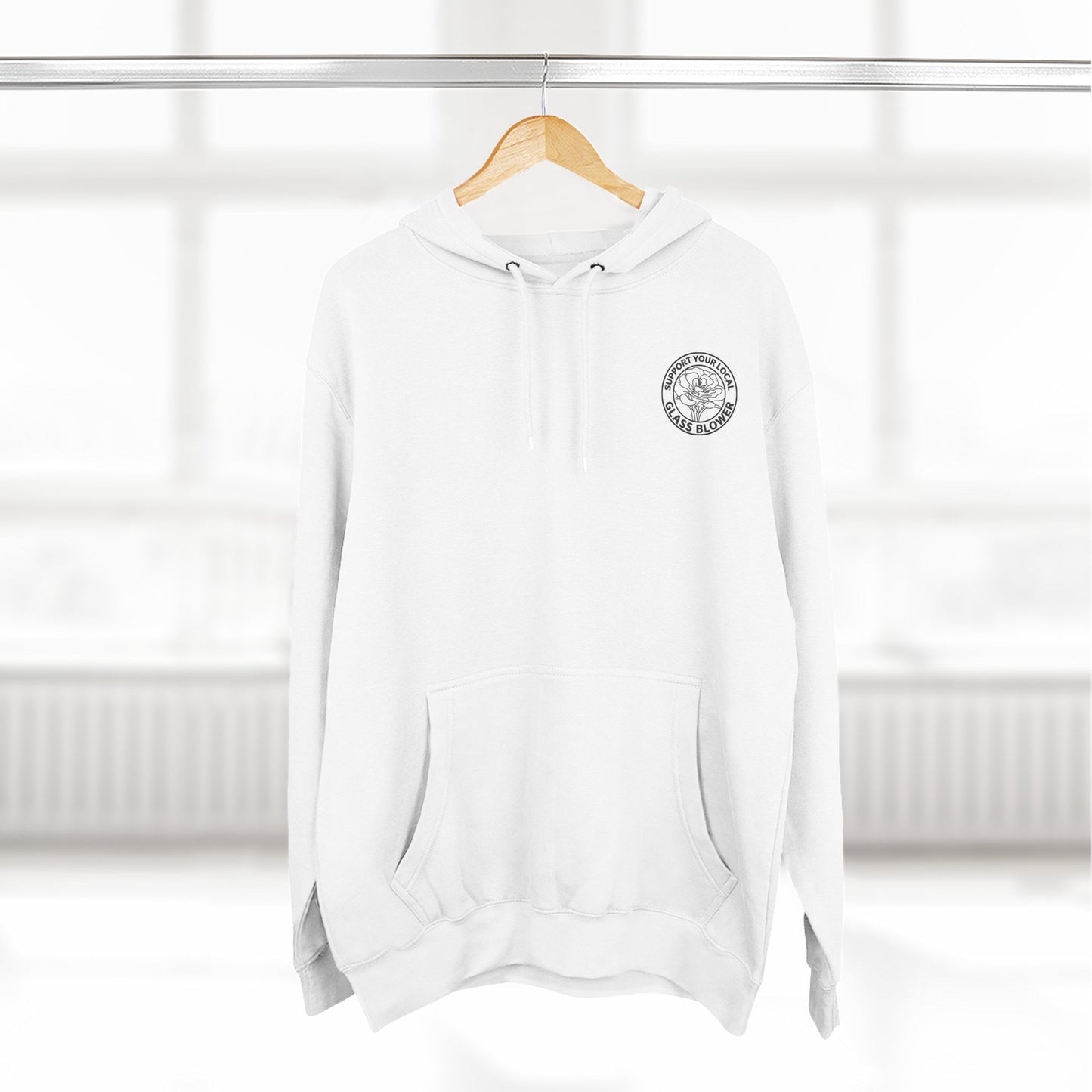 Orange Rose Circle Artwork Hoodie | Floral Back Print