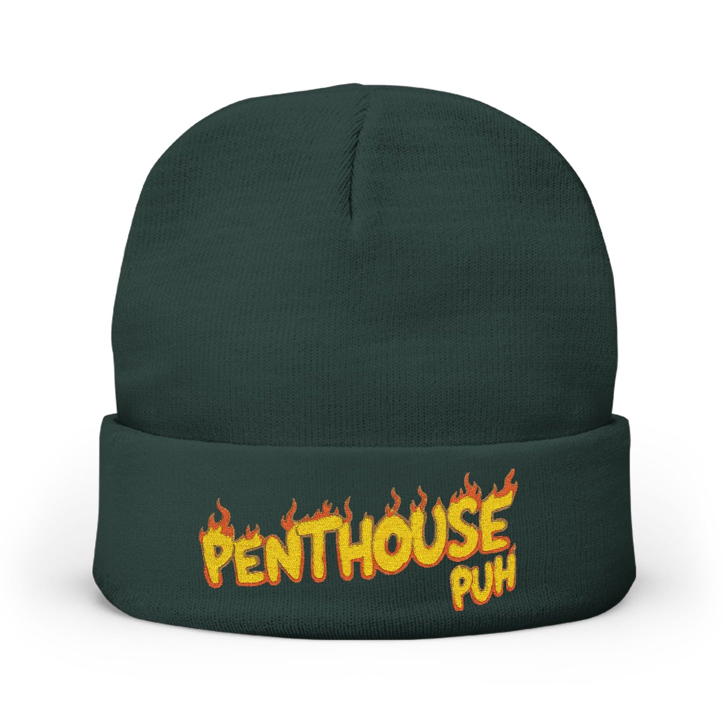 Embroidered Flame Logo Beanie