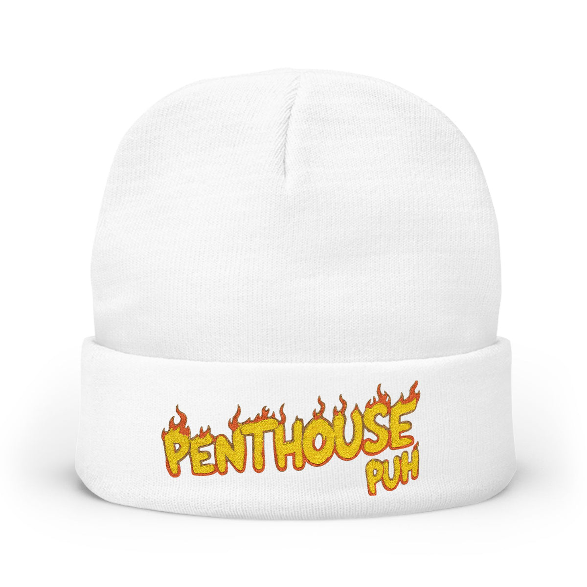 Embroidered Flame Logo Beanie