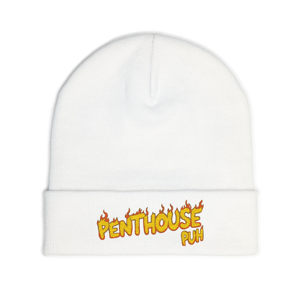 Embroidered Flame Logo Beanie