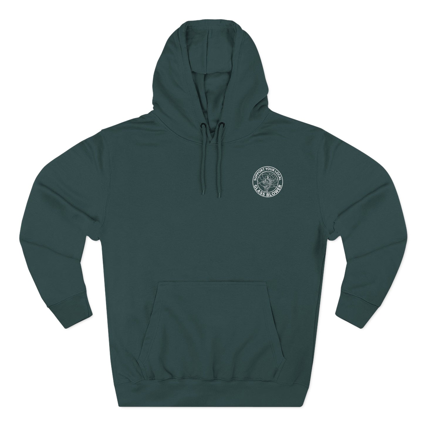 Orange Rose Circle Artwork Hoodie | Floral Back Print