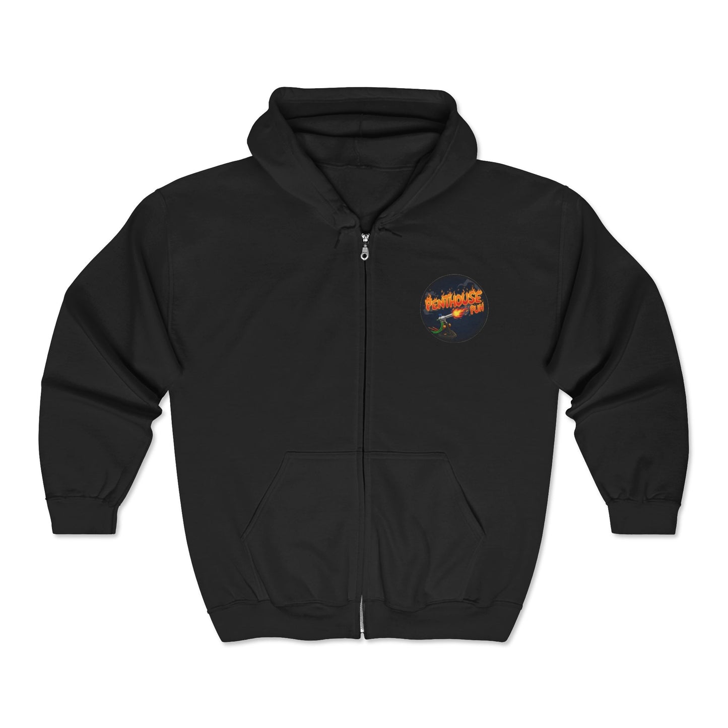 Penthouse Puh Flame Logo Hoodie | Zip-Up Sweatshirt