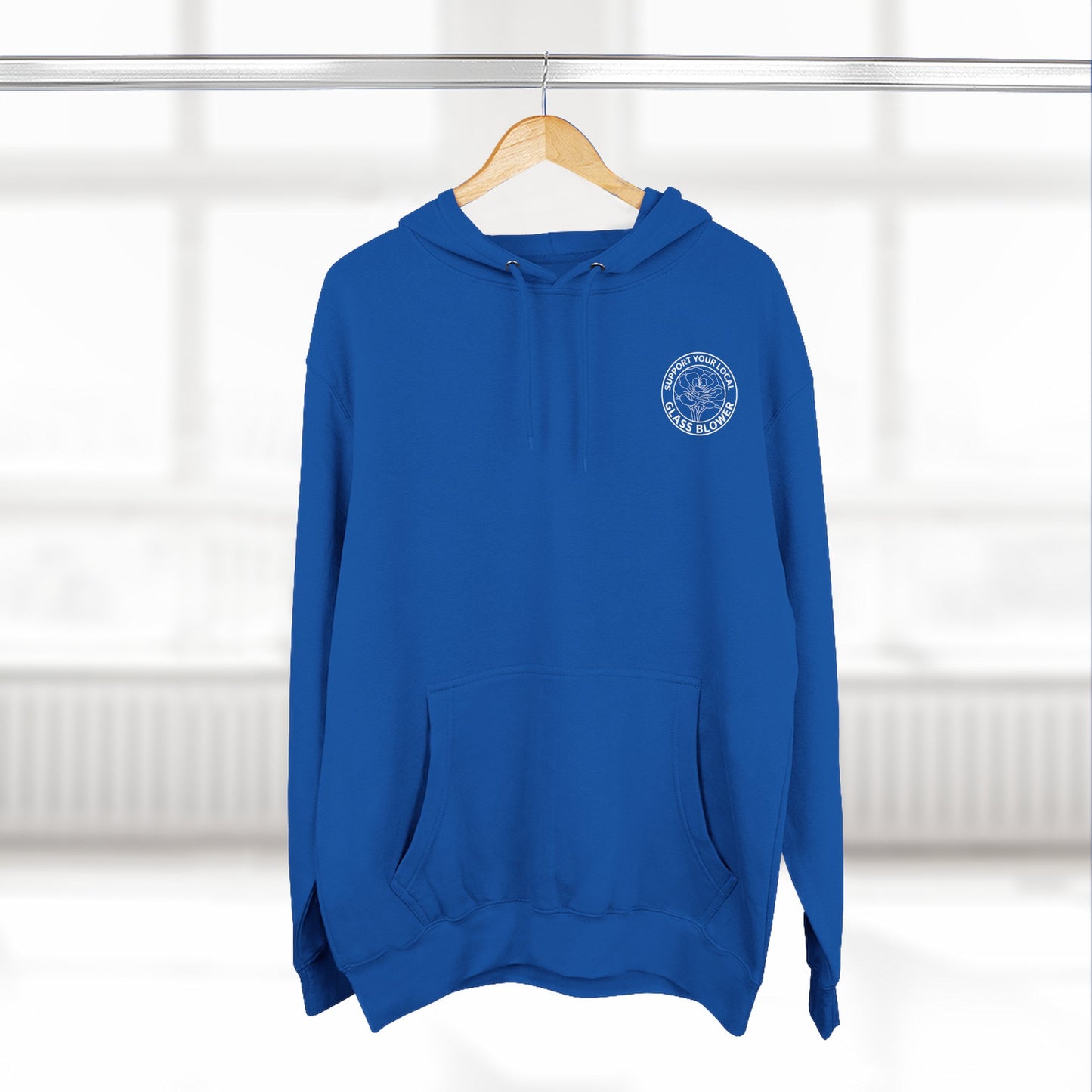 Orange Rose Circle Artwork Hoodie | Floral Back Print