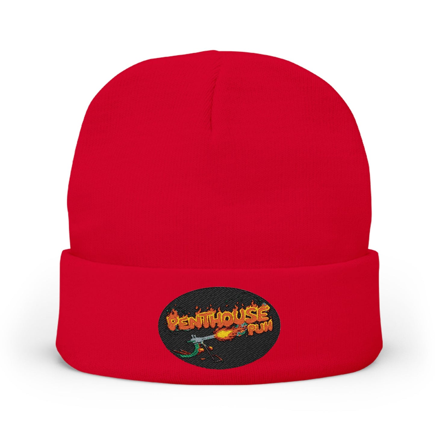 Embroidered Flame Logo Beanie