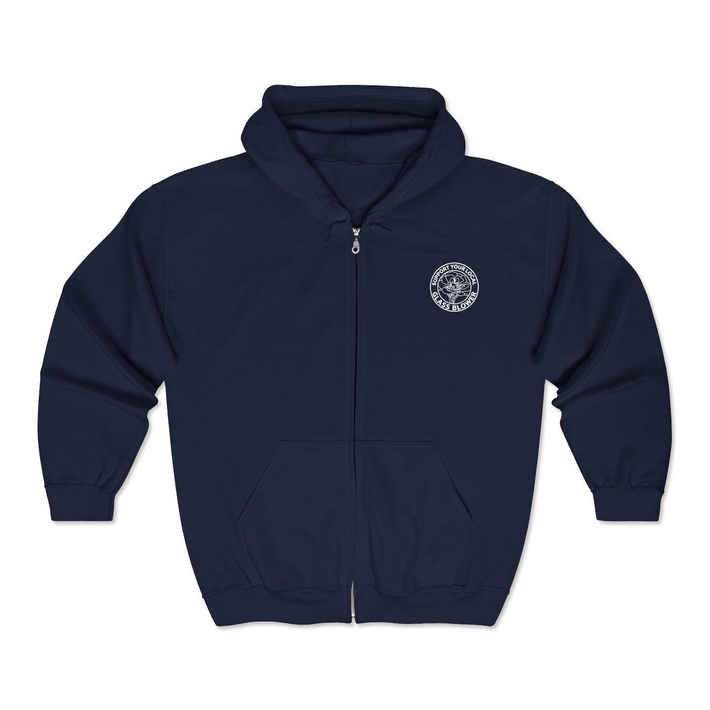 Peach Rose Circle Print Hoodie | Zip-Up Sweatshirt