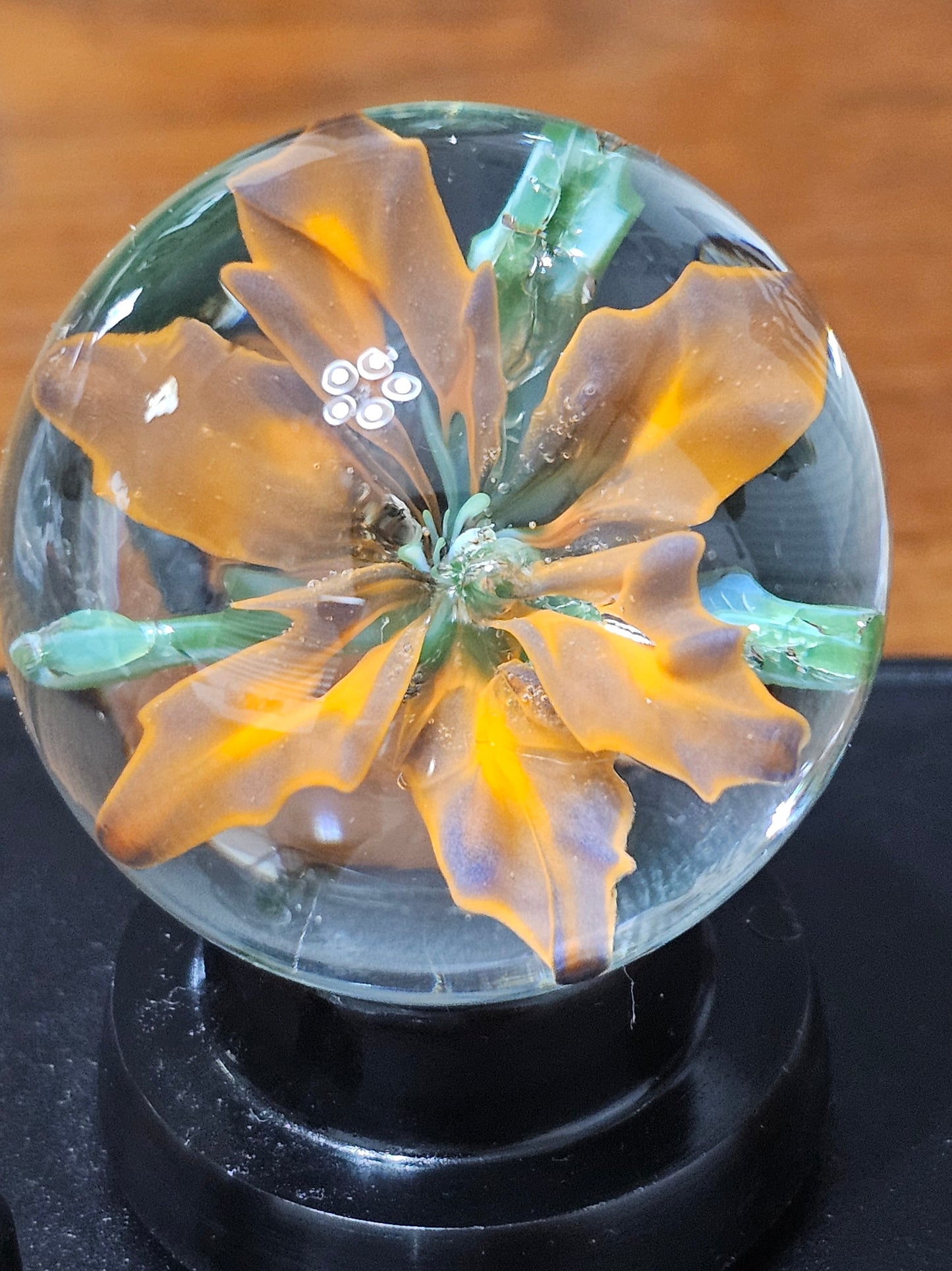 Orange and Purple Floral Marble