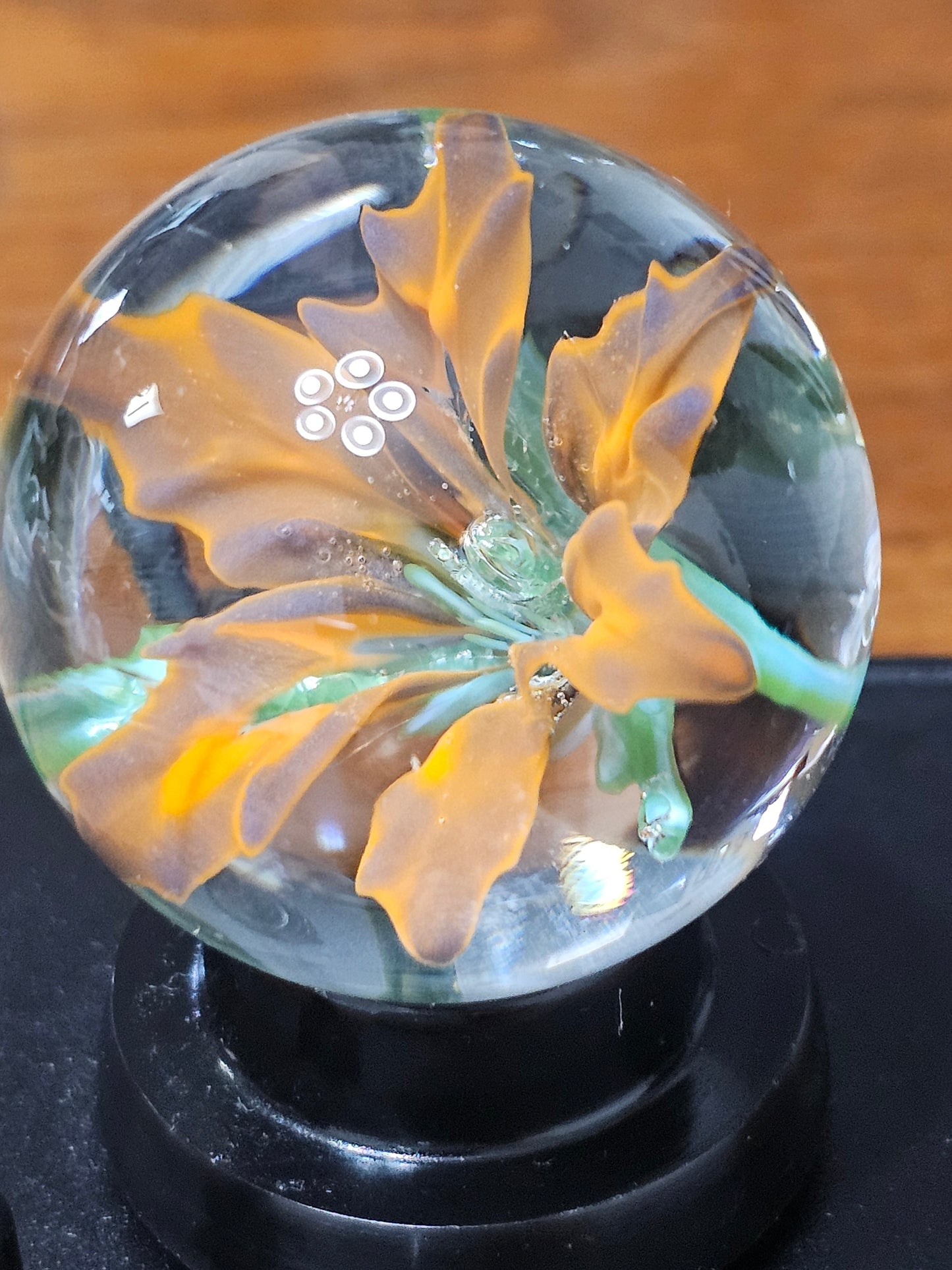 Orange and Purple Floral Marble