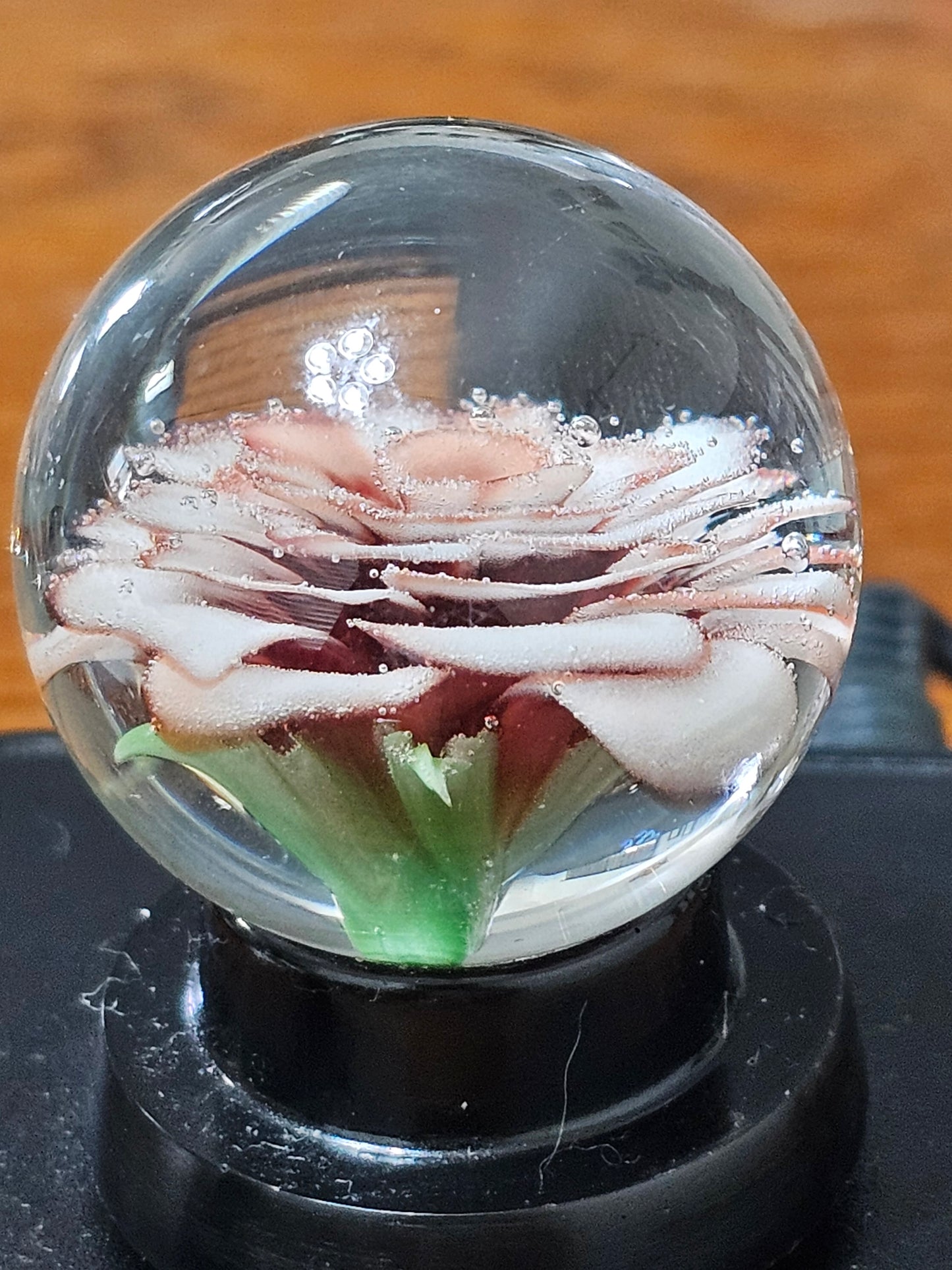 White and Red Elvis Floral Marble