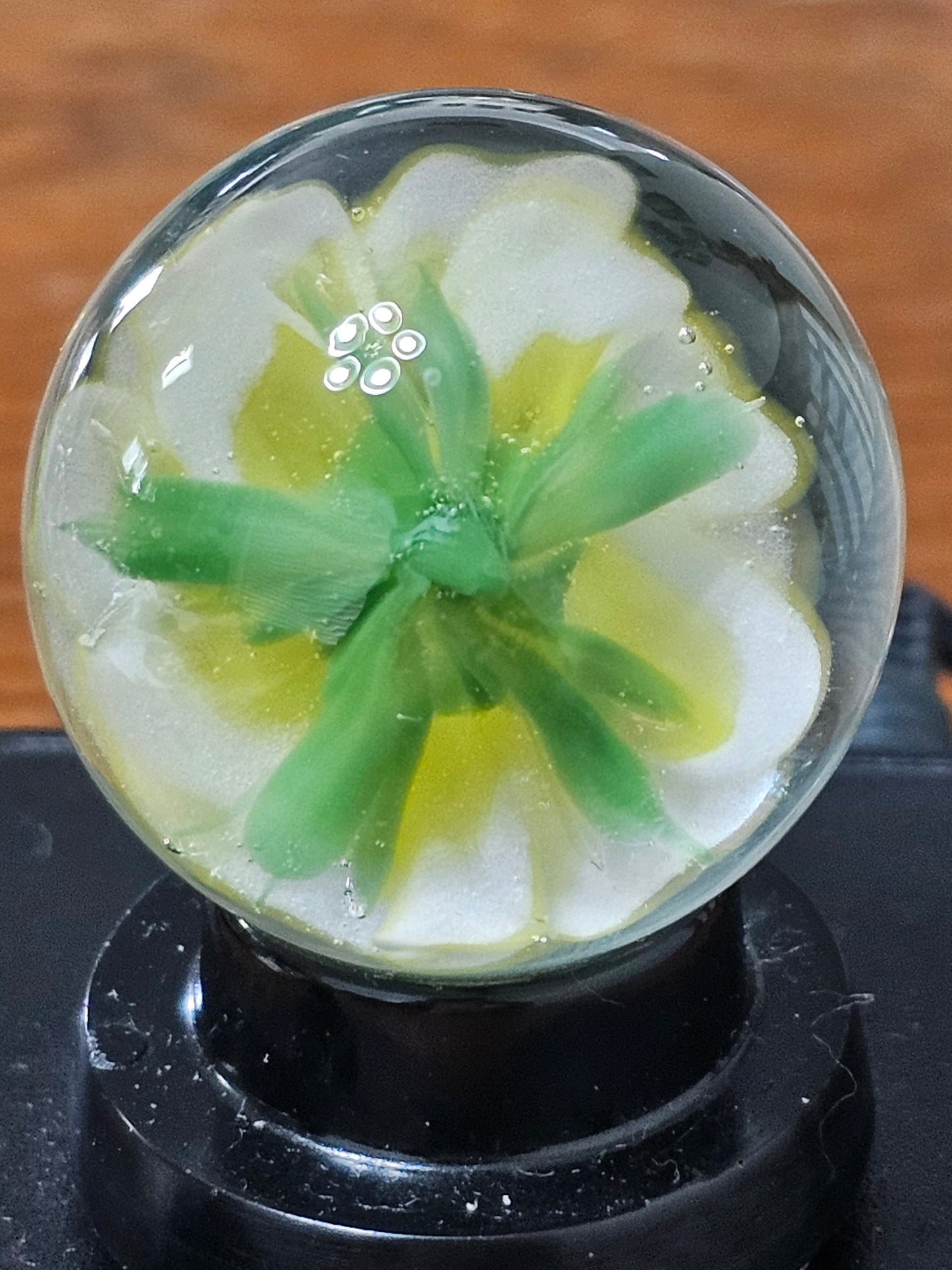 White and Roswell Yellow Floral Marble