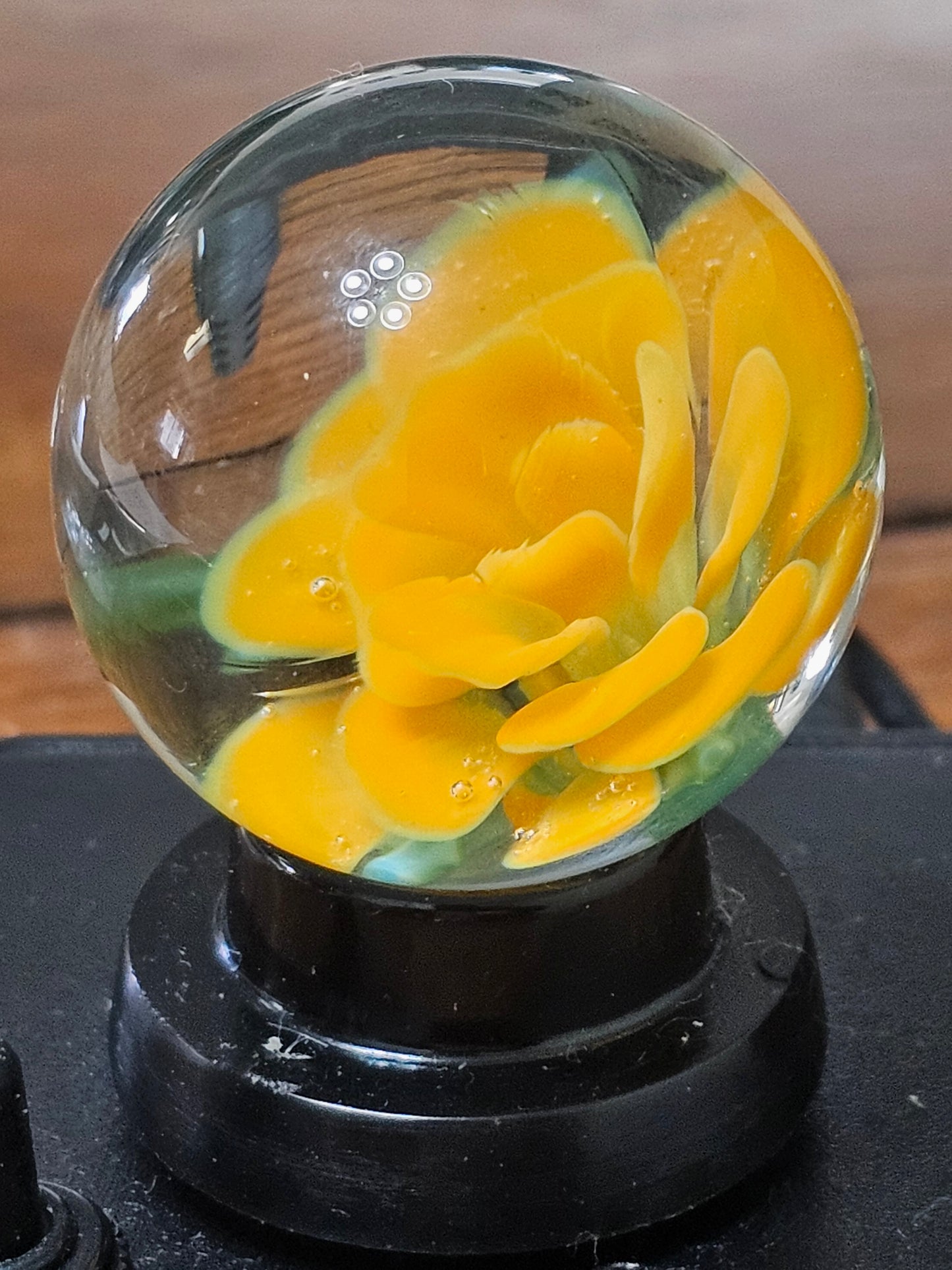 Lava Orange and Roswell Yellow Floral Marble