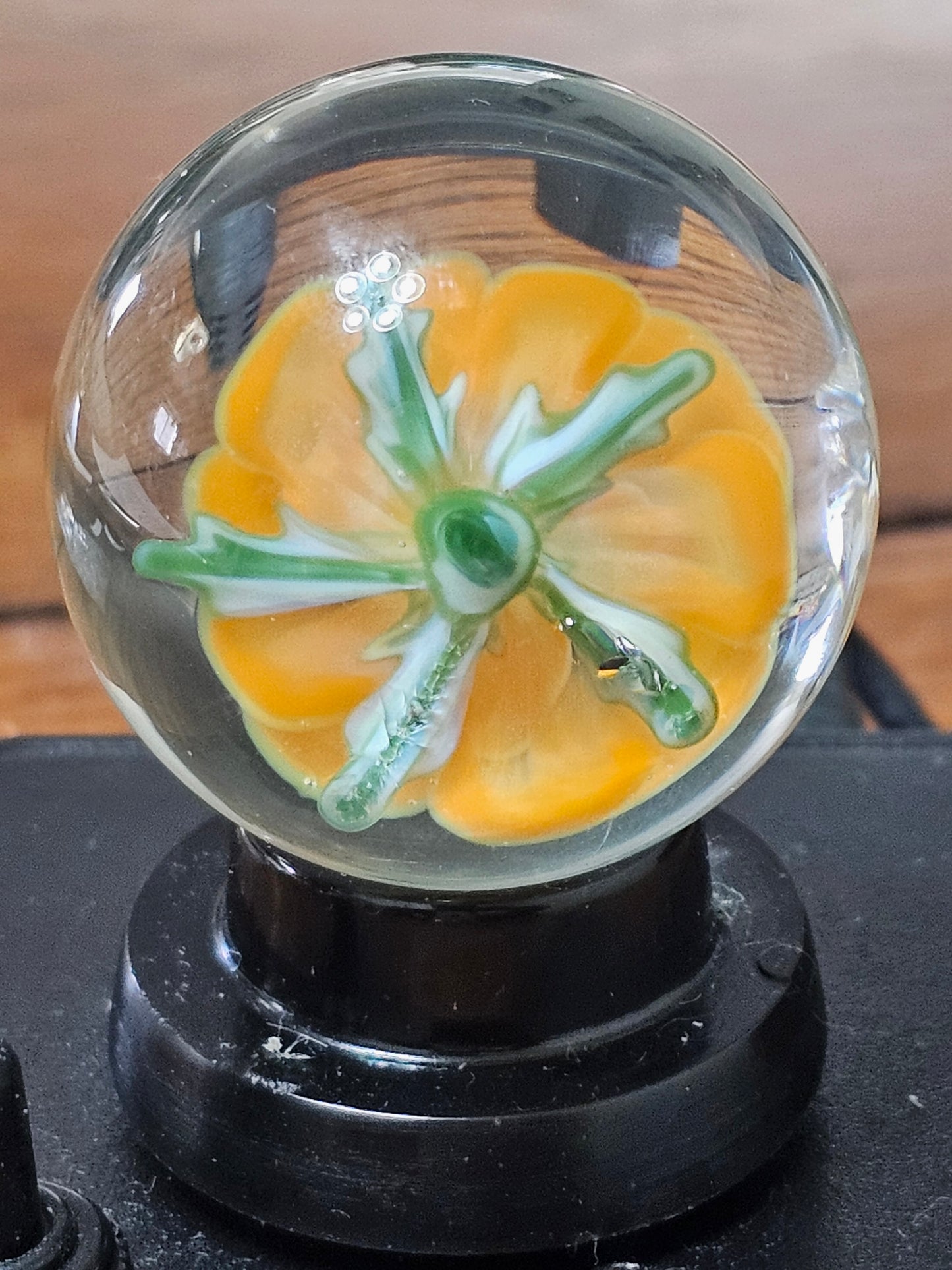 Lava Orange and Roswell Yellow Floral Marble