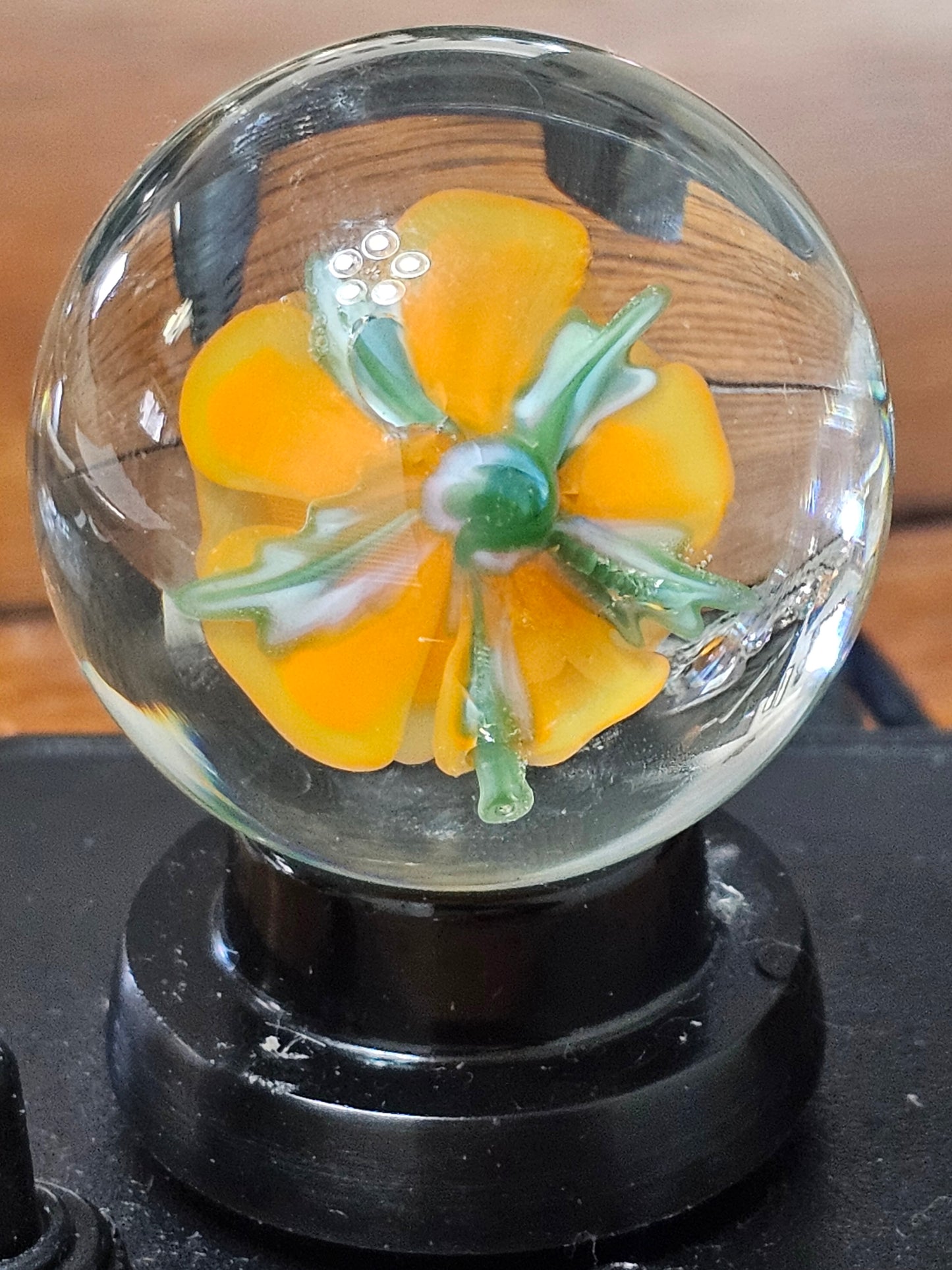 Roswell Yellow and Lava Orange Floral Marble