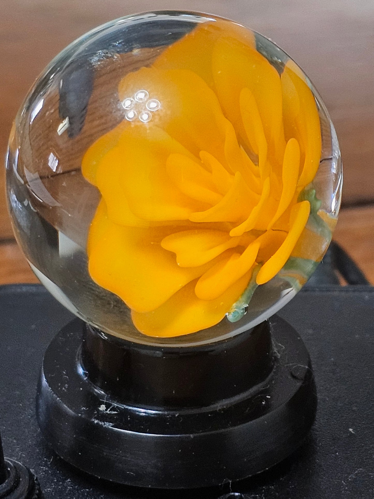 Roswell Yellow and Lava Orange Floral Marble