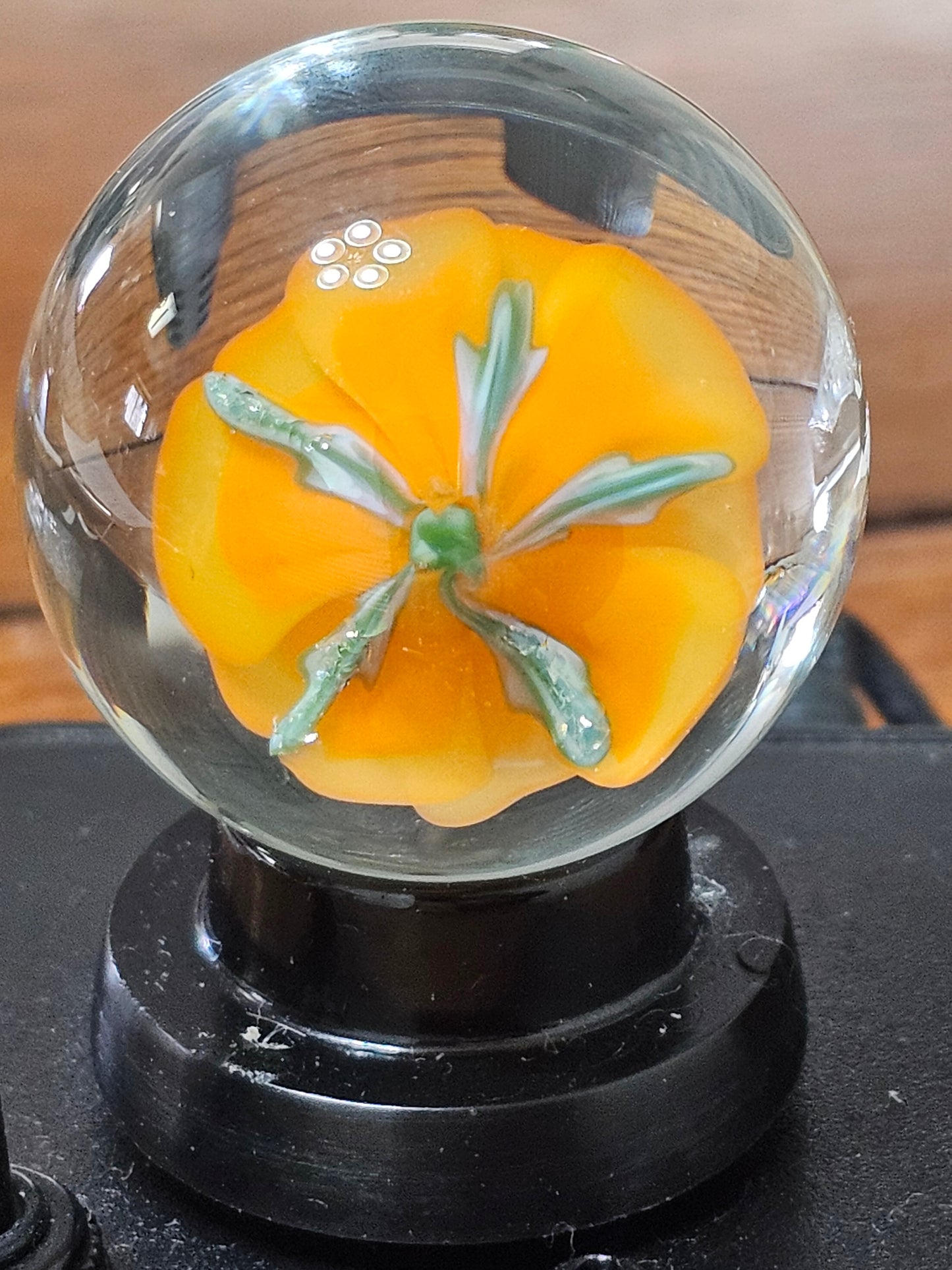 Roswell Yellow and Lava Orange Floral Marble