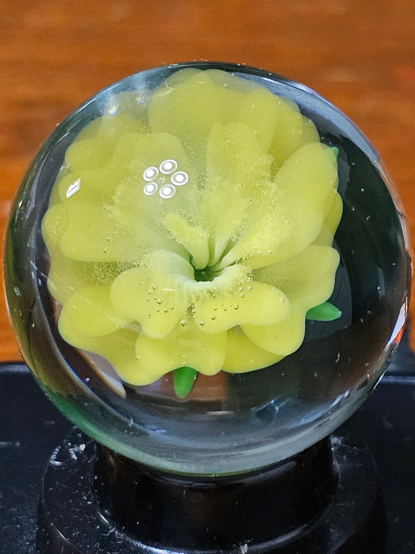 Canary Yellow Floral Marble