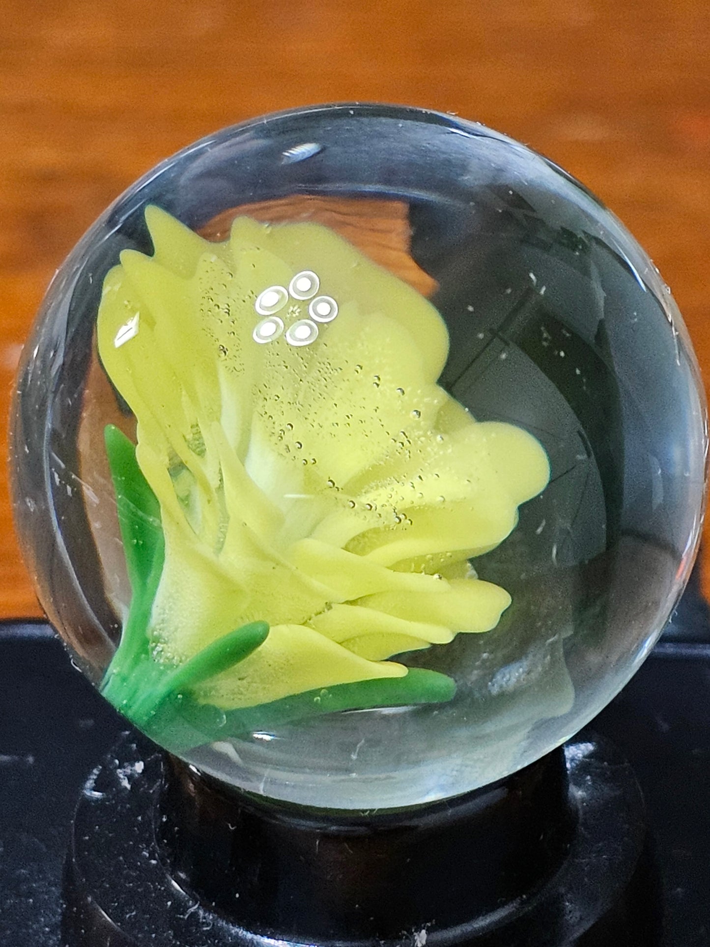 Canary Yellow Floral Marble