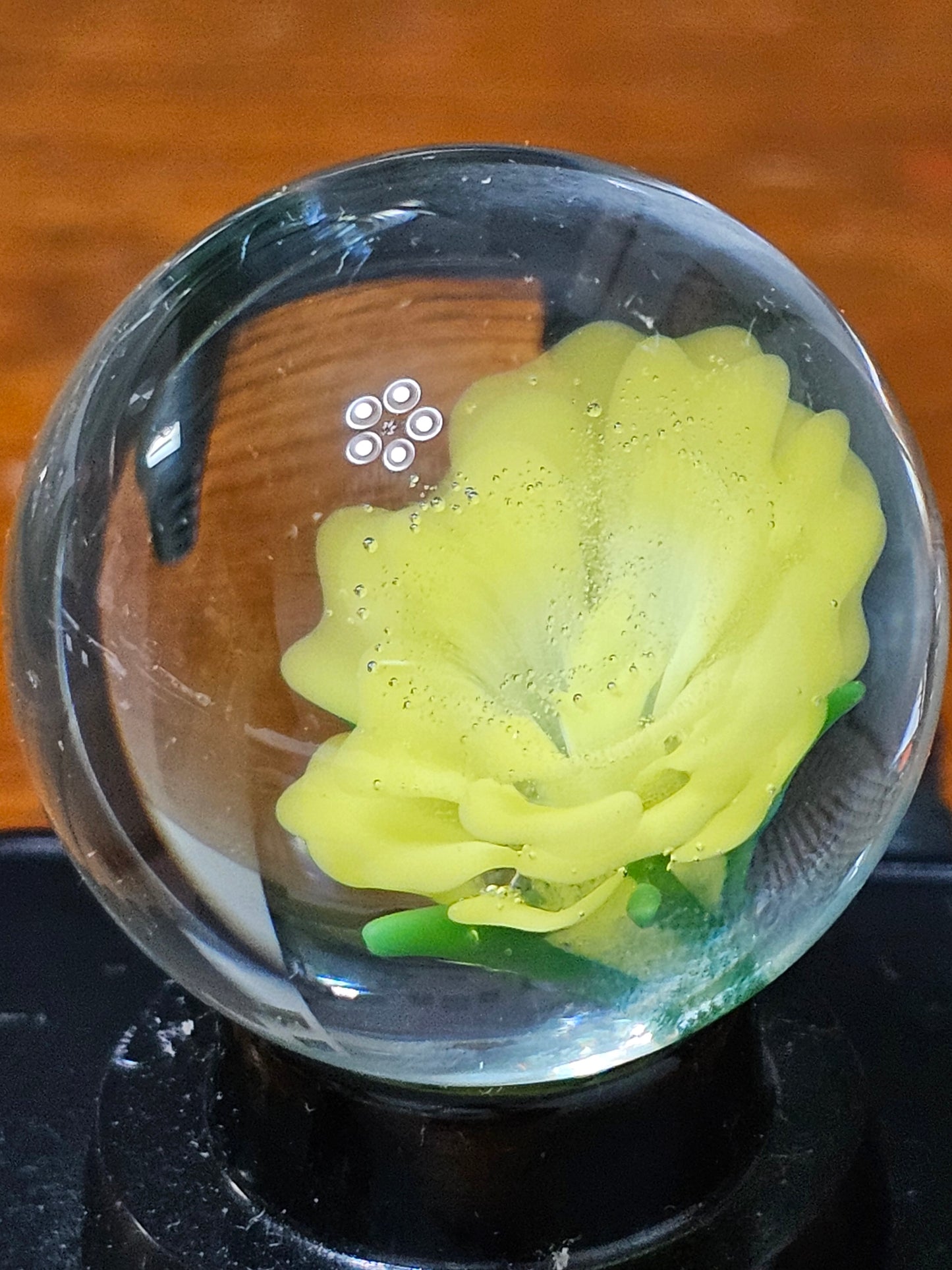 Canary Yellow Floral Marble