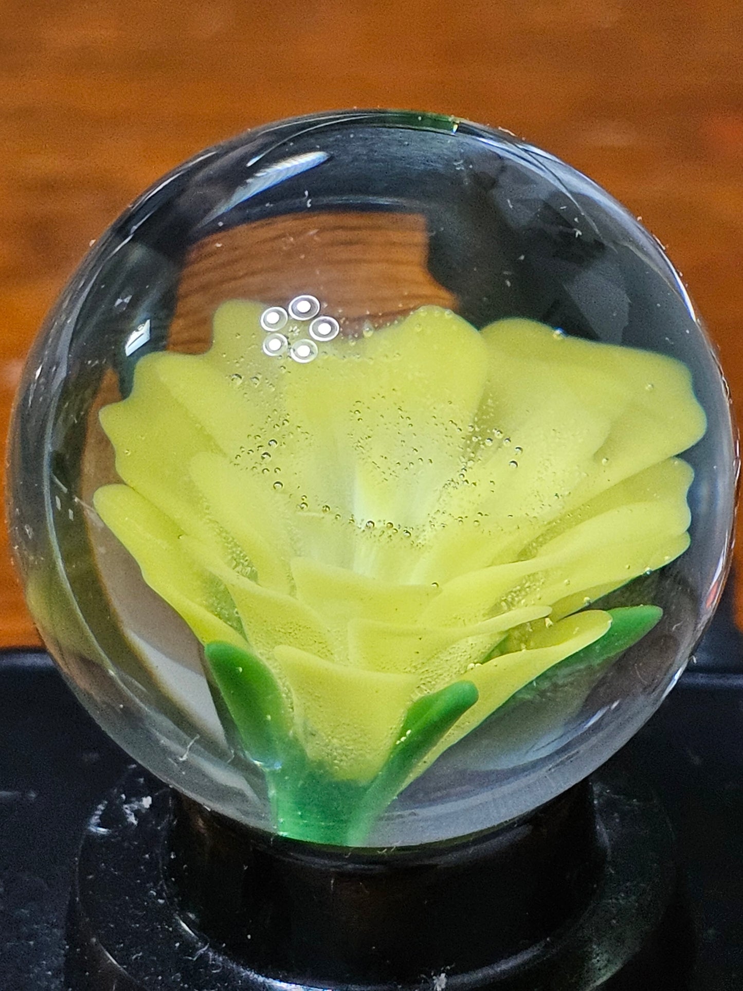 Canary Yellow Floral Marble