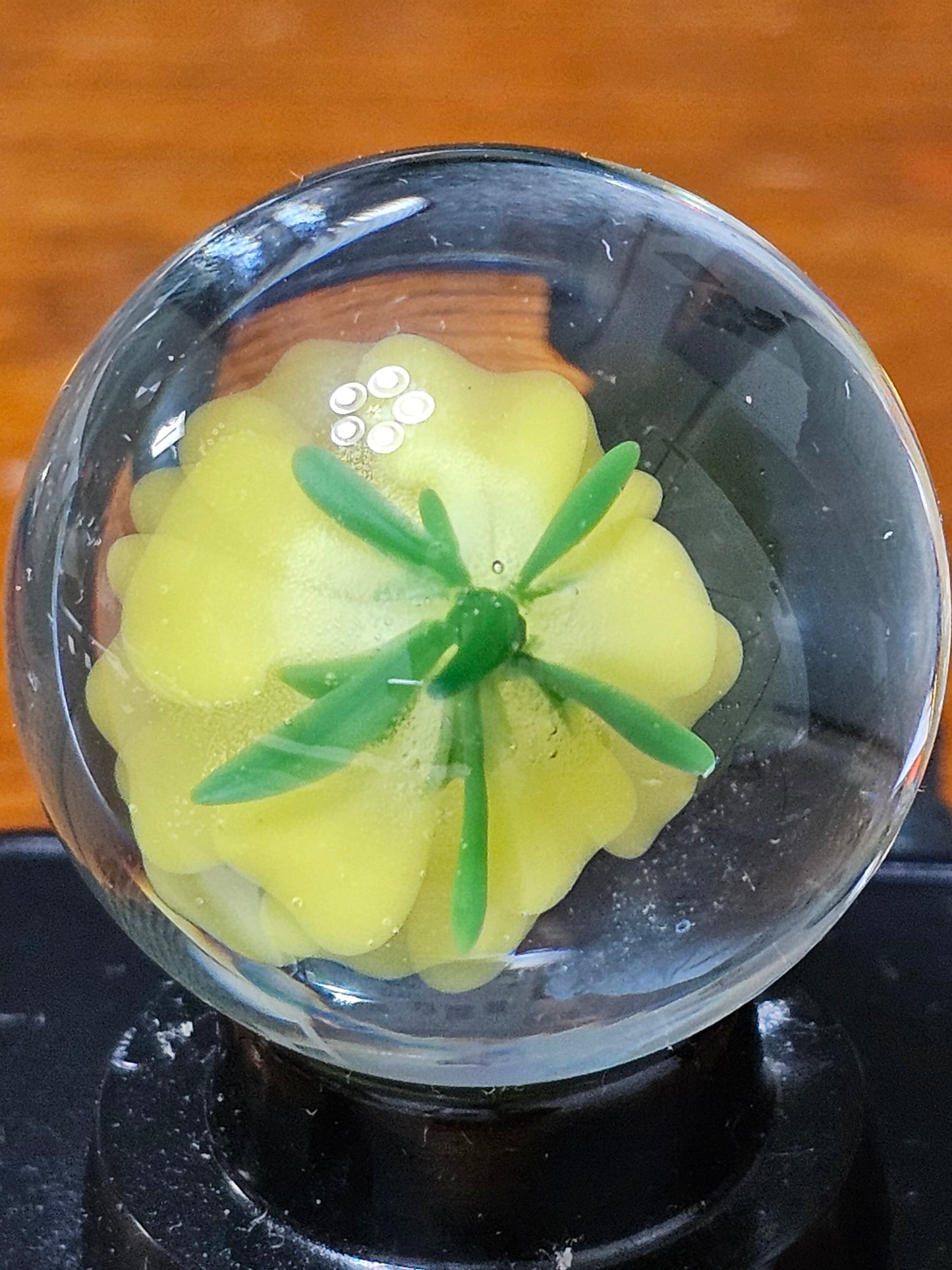 Canary Yellow Floral Marble