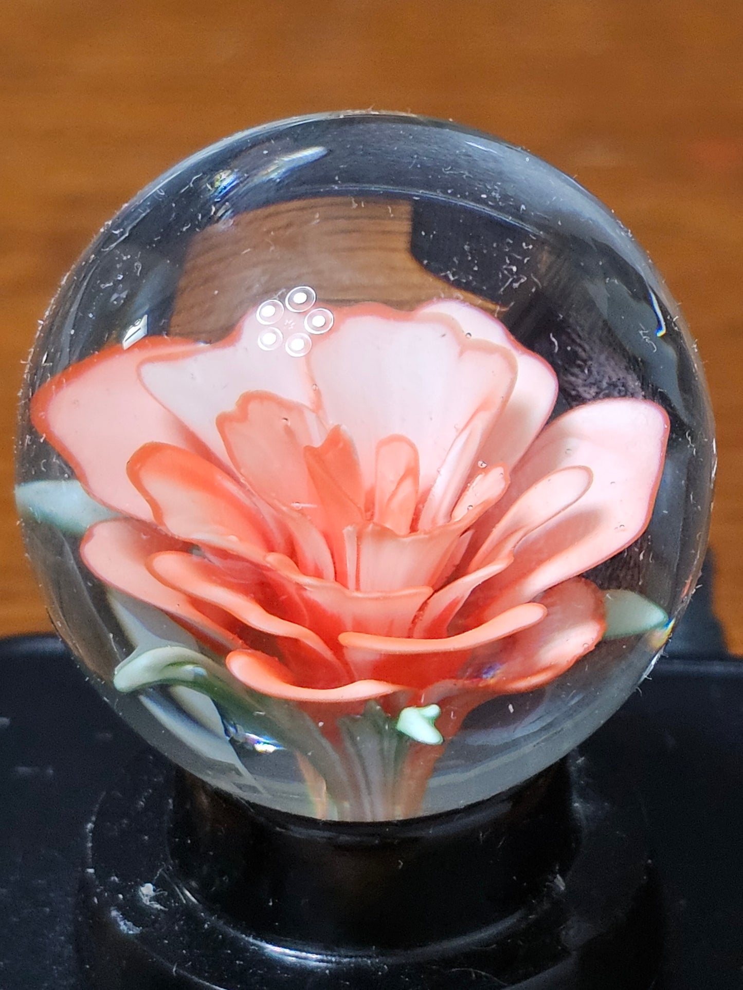Poppy Red & China White Floral Marble