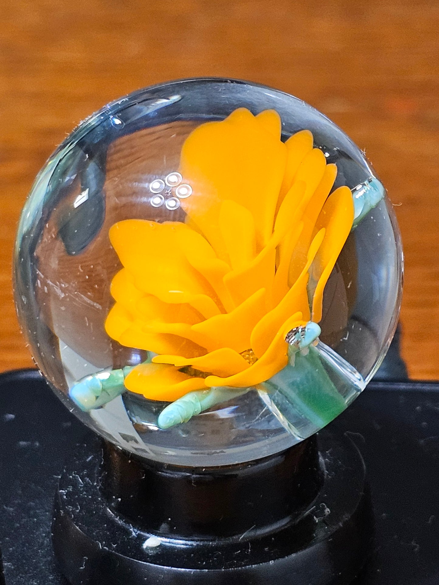 Lava Orange Floral Marble