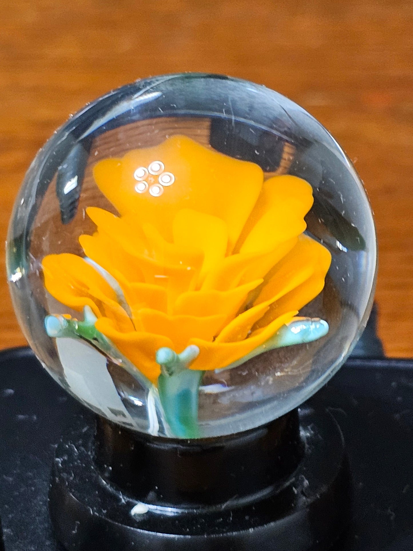 Lava Orange Floral Marble
