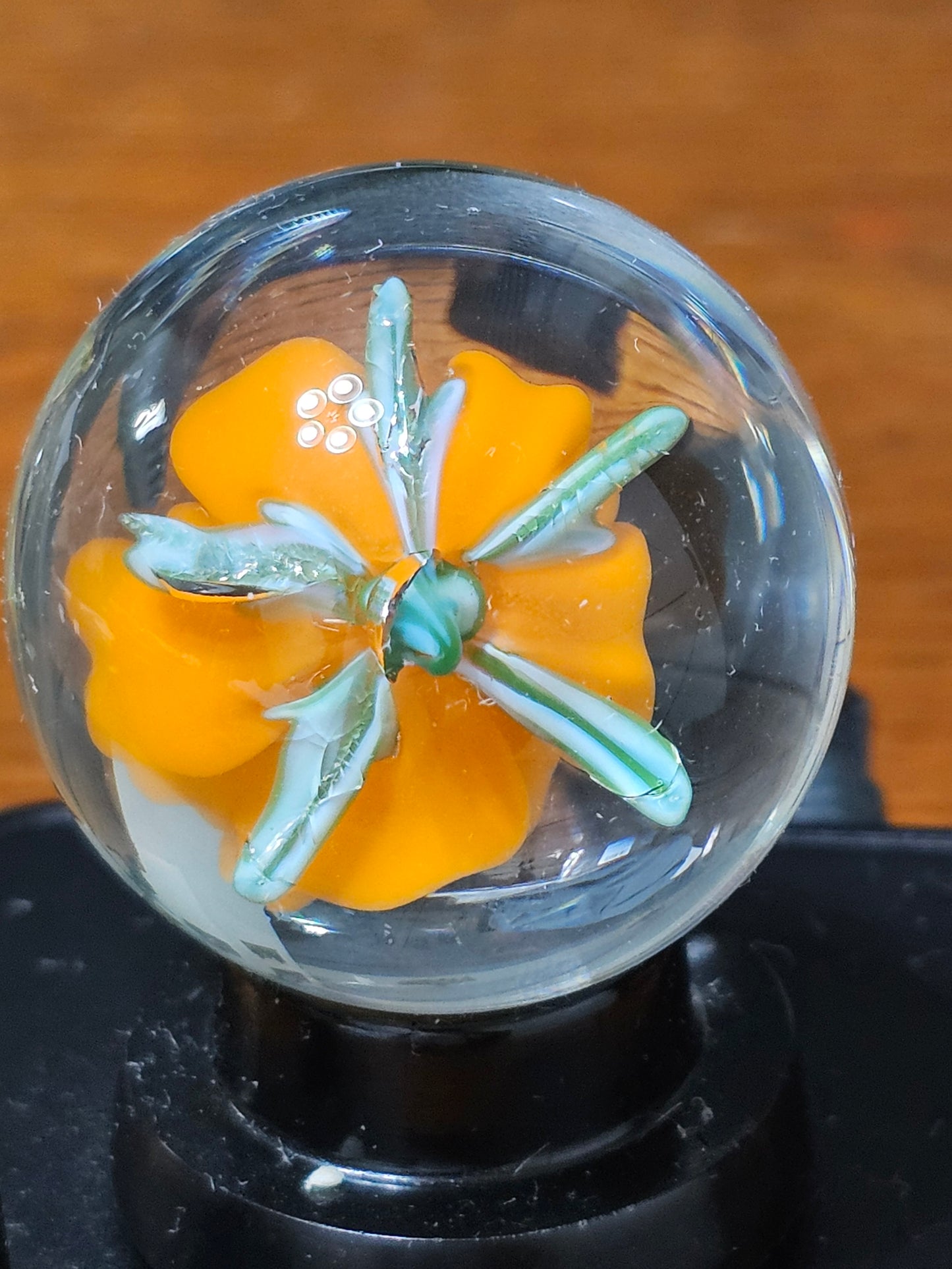 Lava Orange Floral Marble
