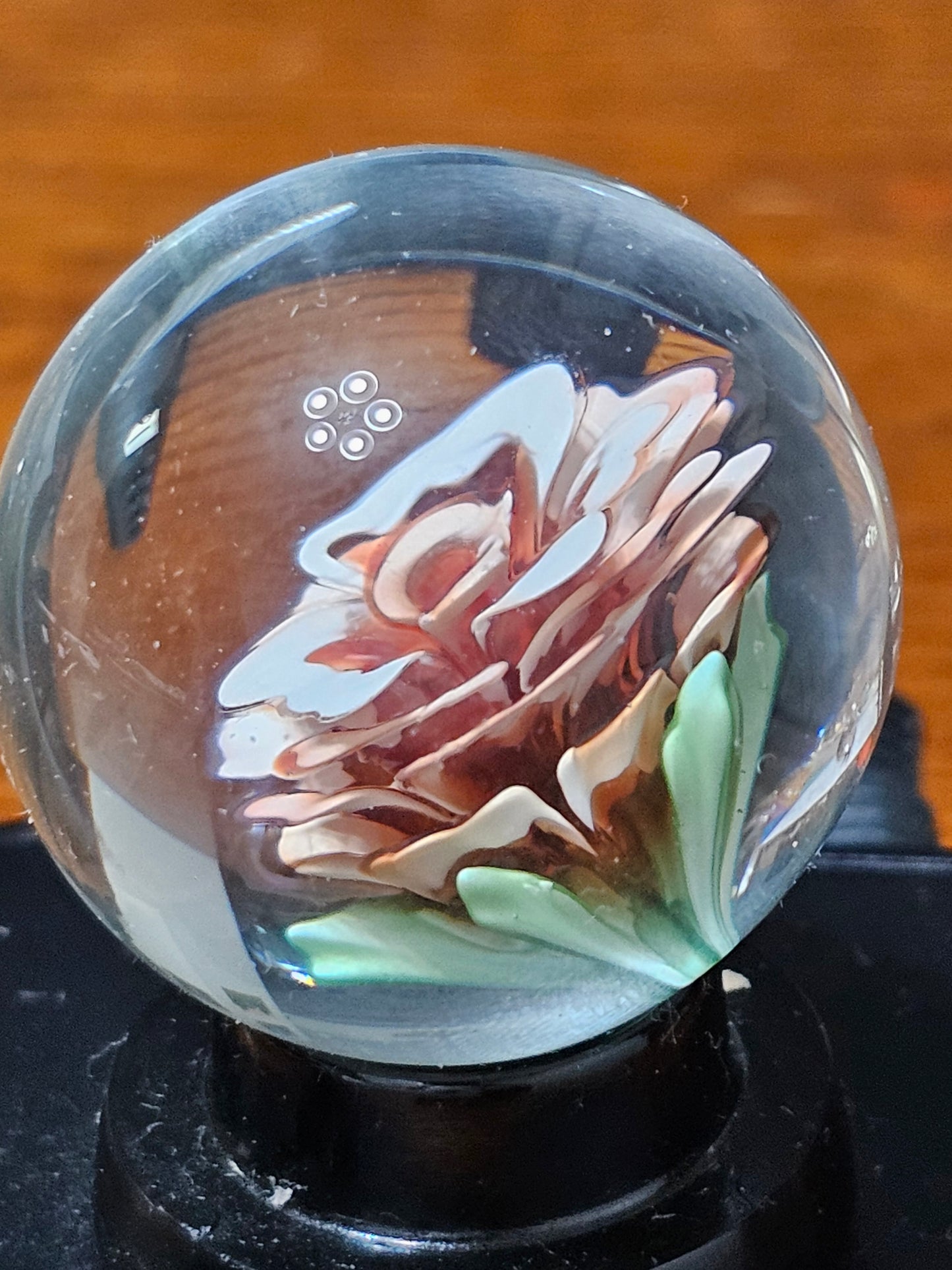 Garnet & China White Floral Marble