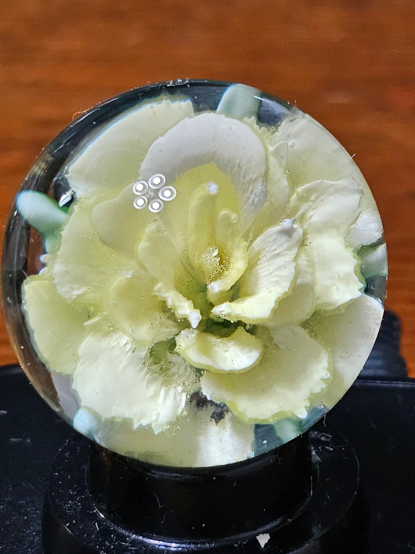 Canary Yellow & China White Floral Marble