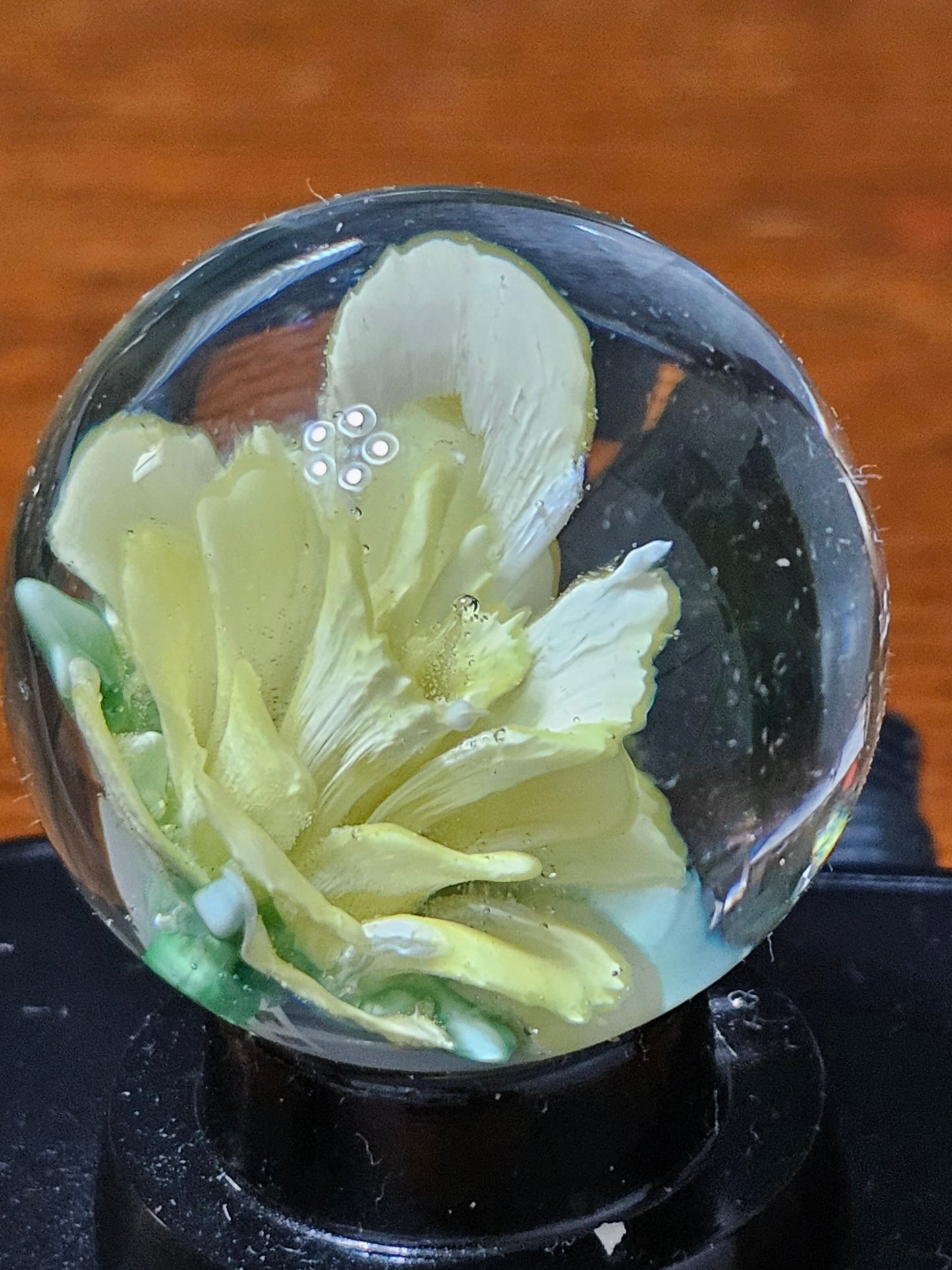 Canary Yellow & China White Floral Marble