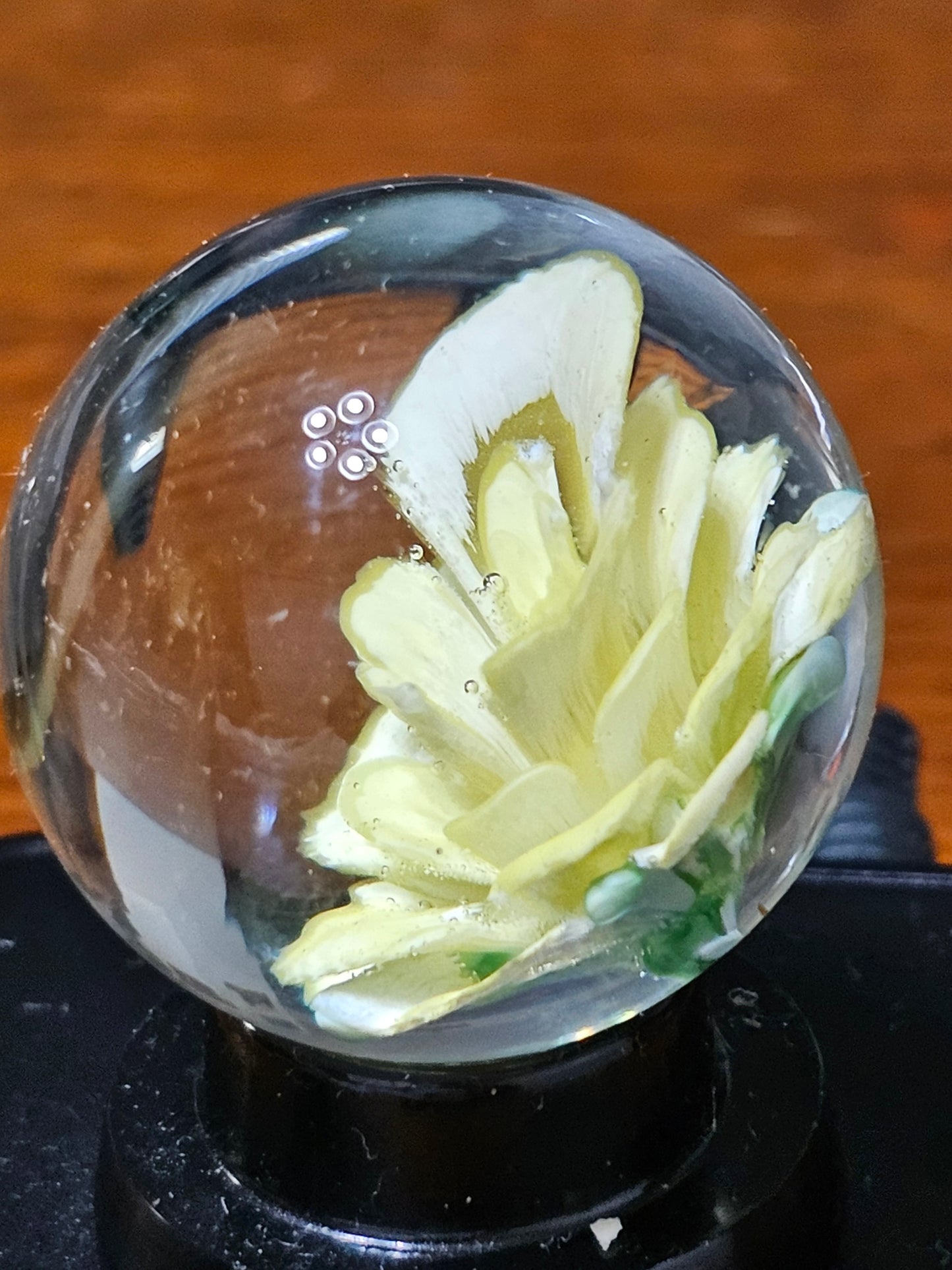 Canary Yellow & China White Floral Marble