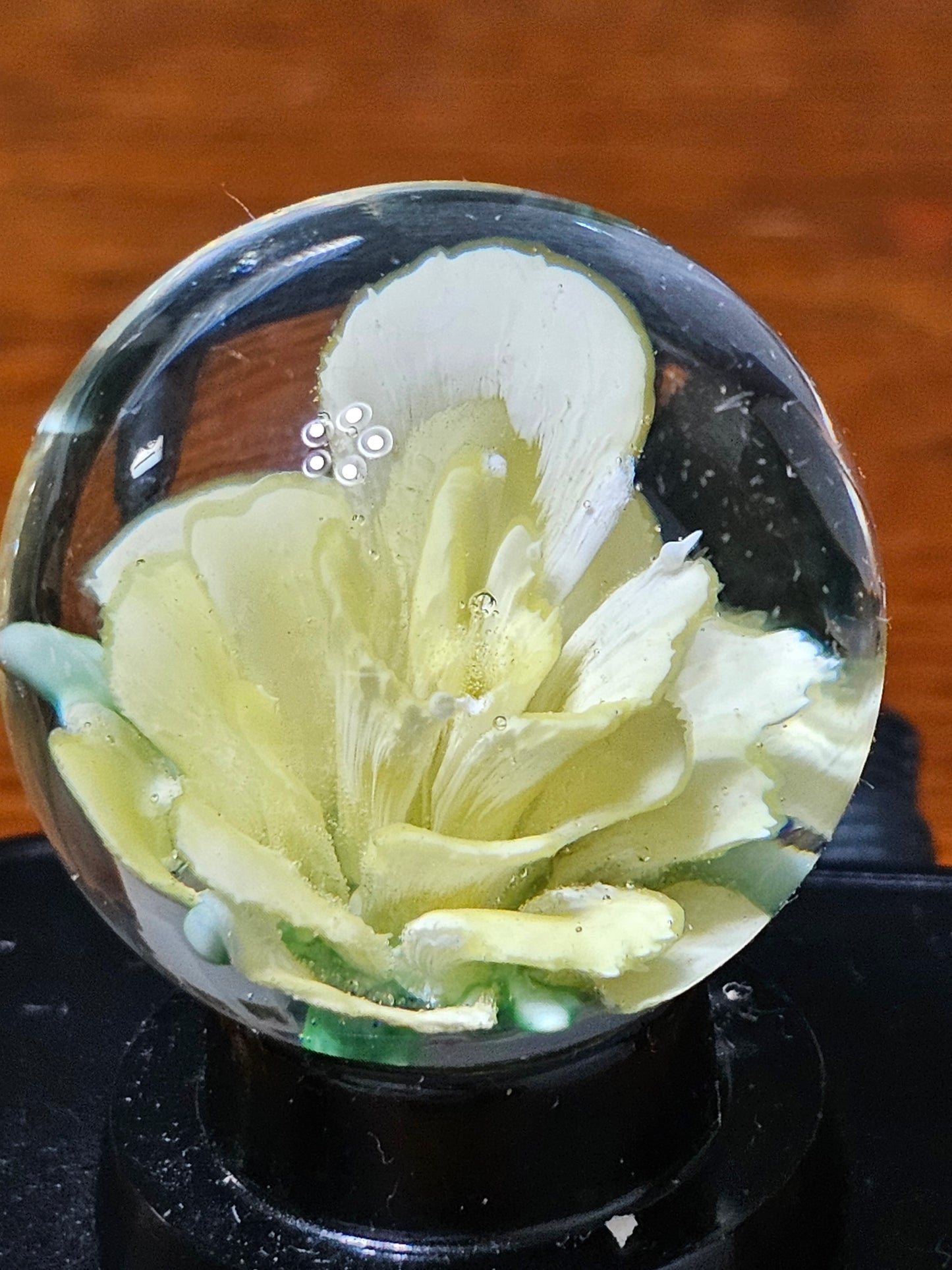 Canary Yellow & China White Floral Marble