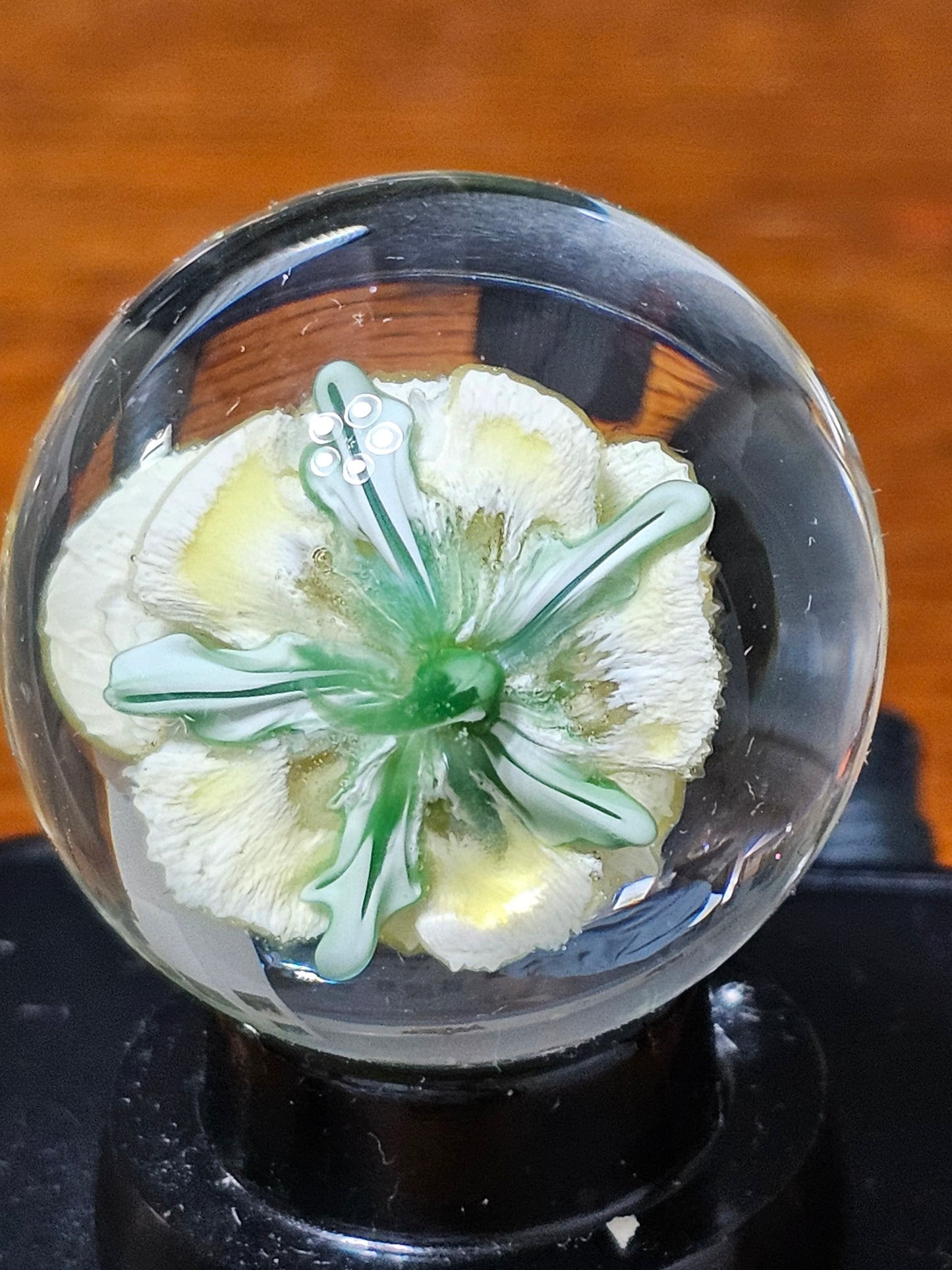 Canary Yellow & China White Floral Marble