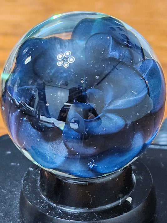 Purple Urple & Jet Black Floral Marble