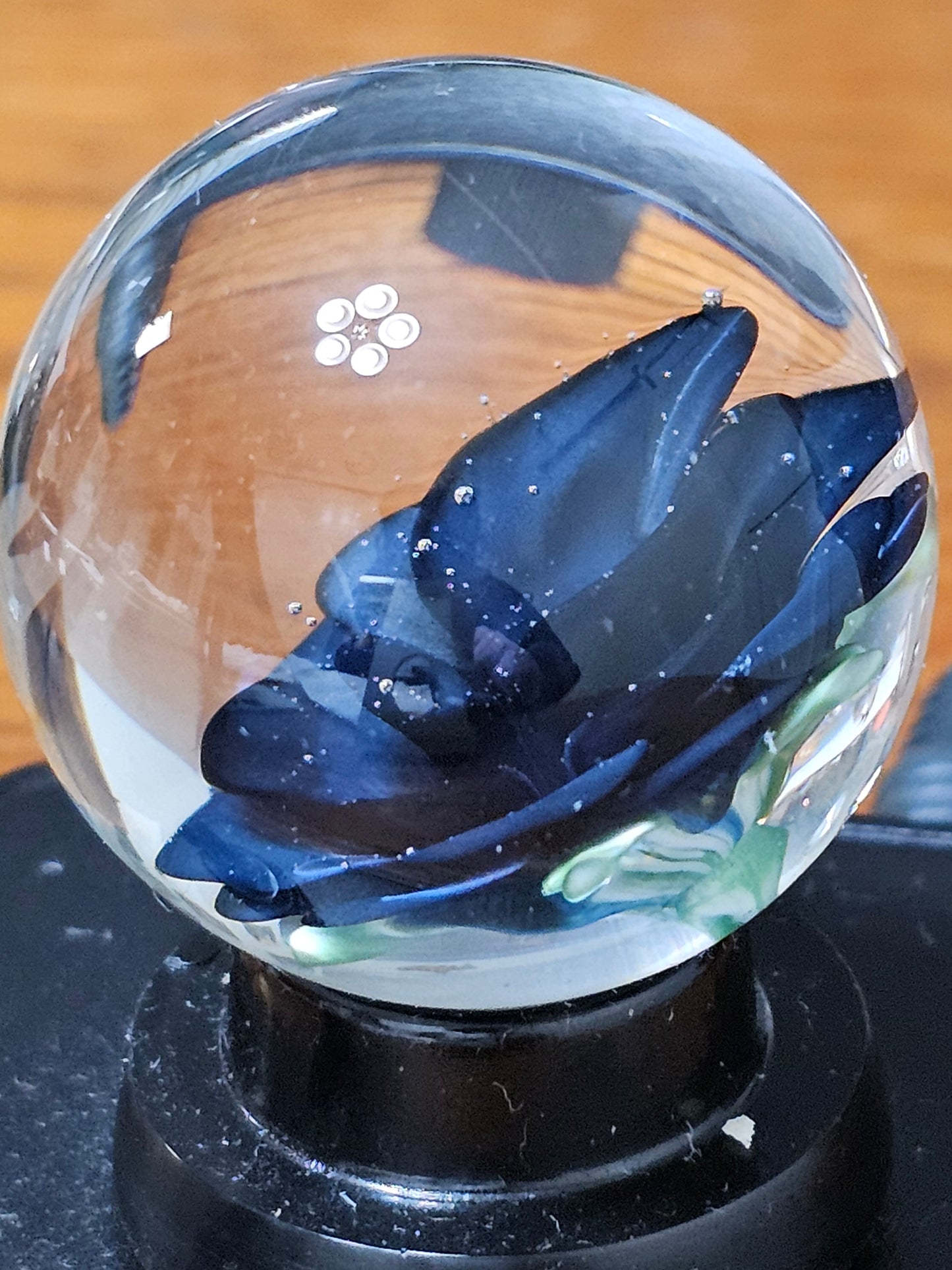 Purple Urple & Jet Black Floral Marble