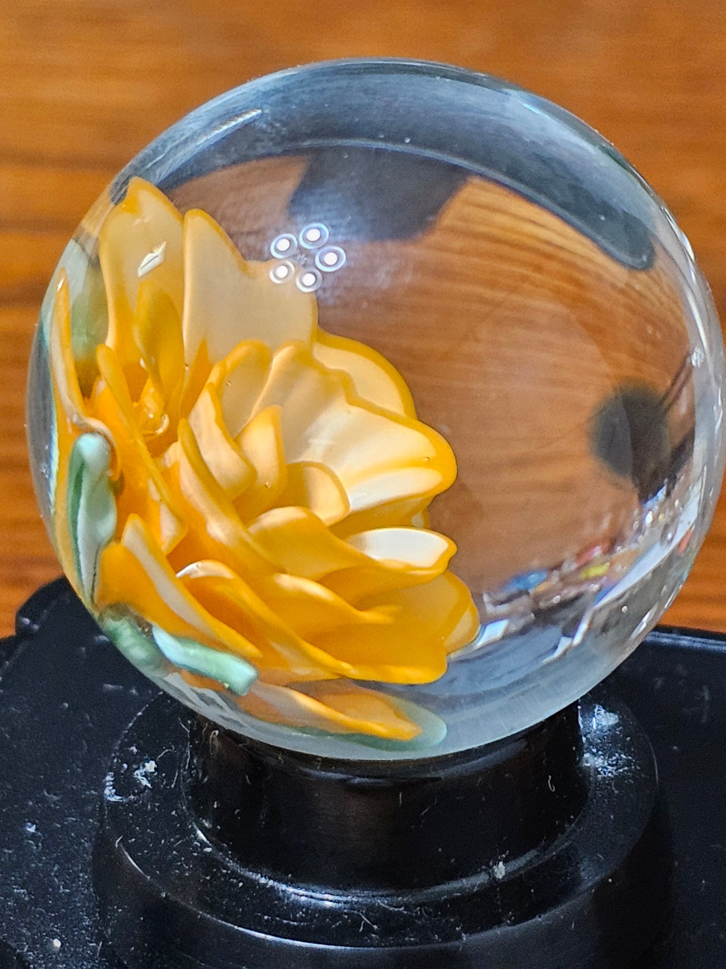 Lava Orange & China White Floral Marble