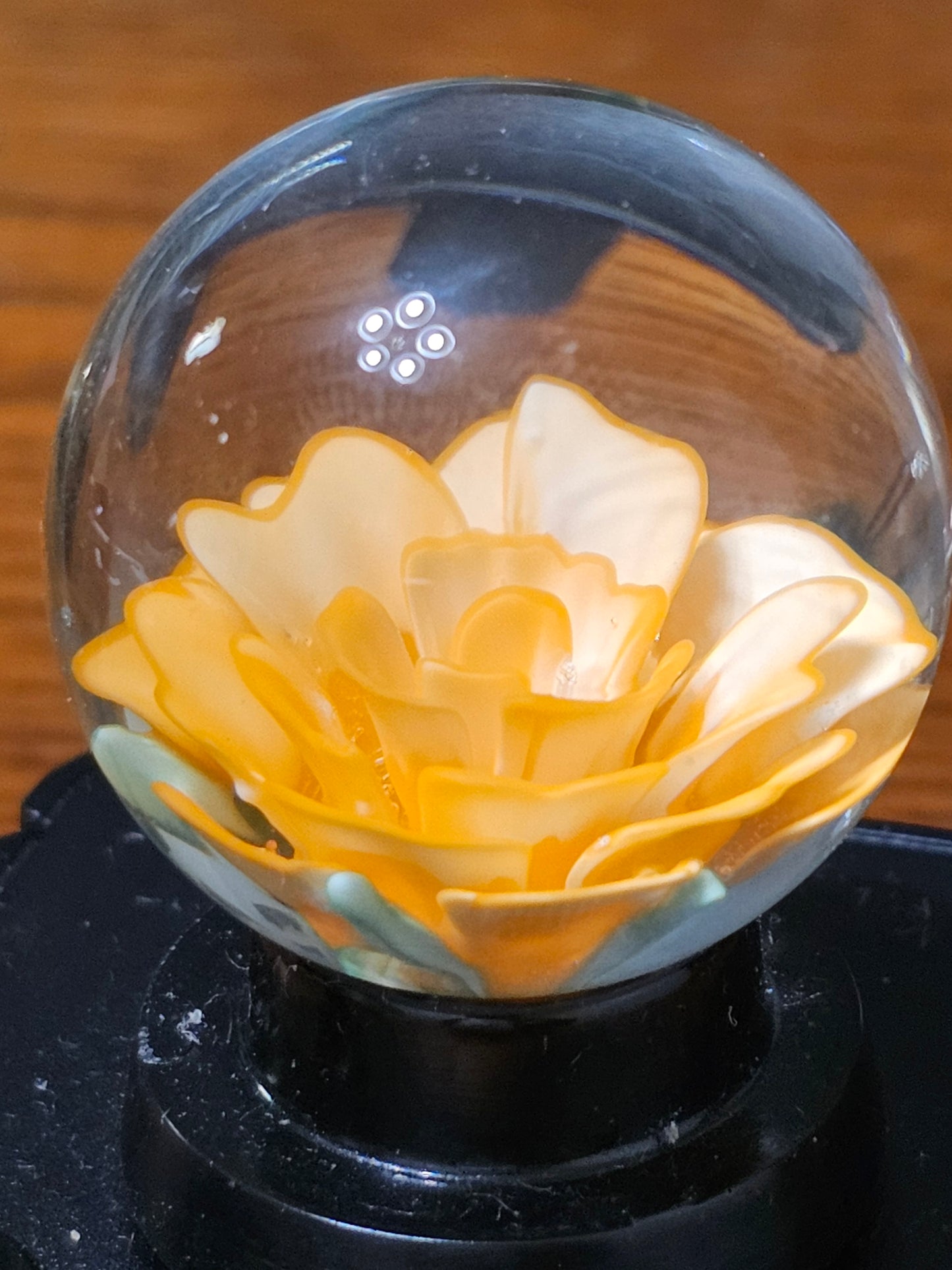 Lava Orange & China White Floral Marble