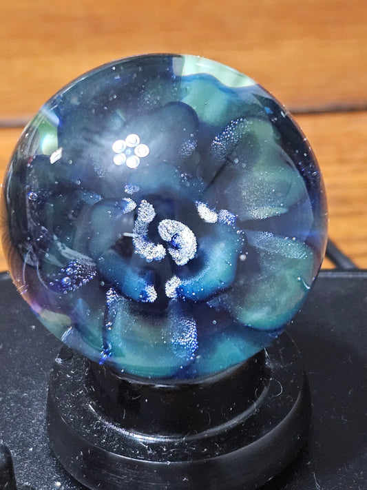 Roswell Yellow Turbo Cobalt Floral Marble