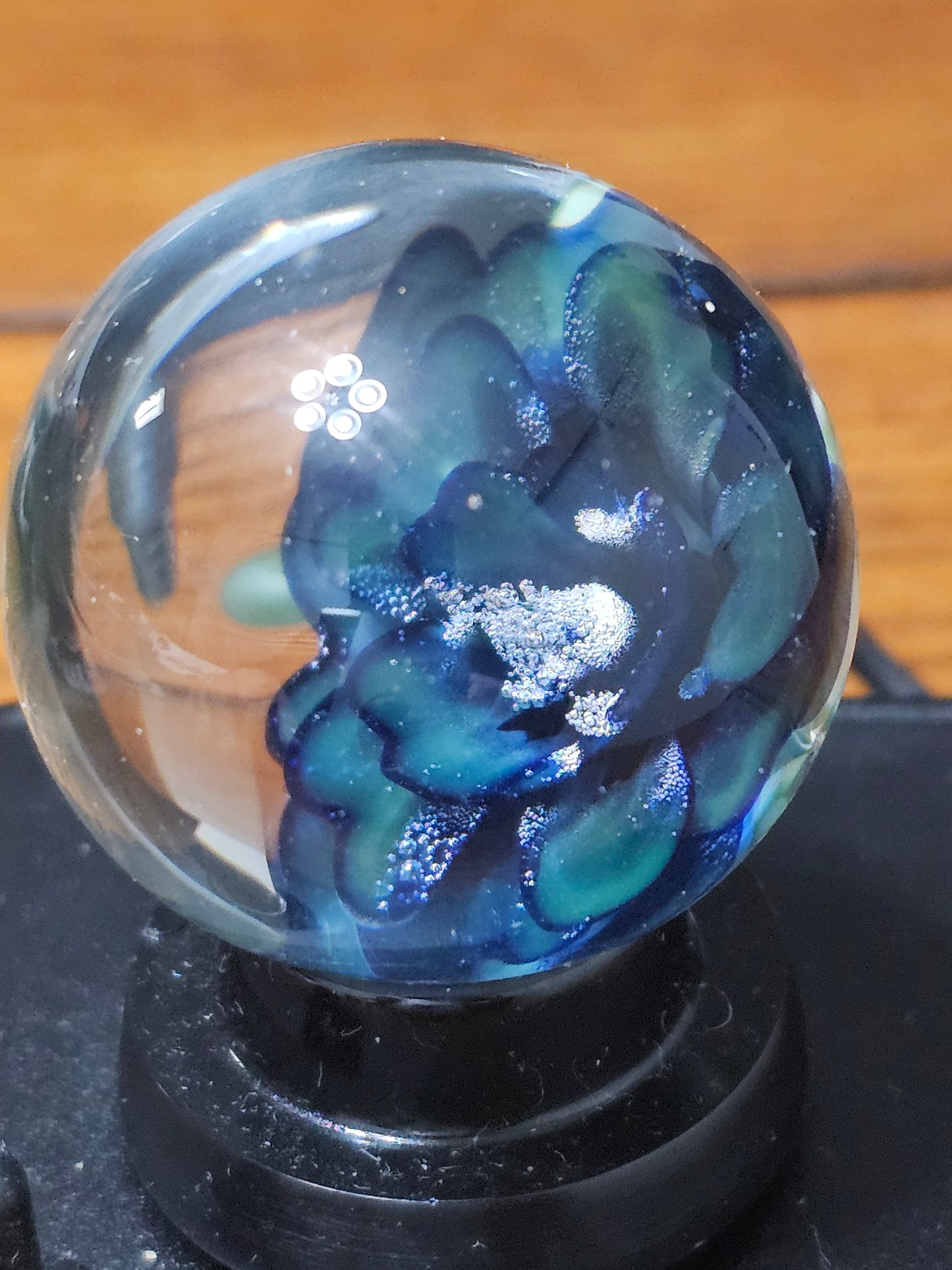 Roswell Yellow Turbo Cobalt Floral Marble